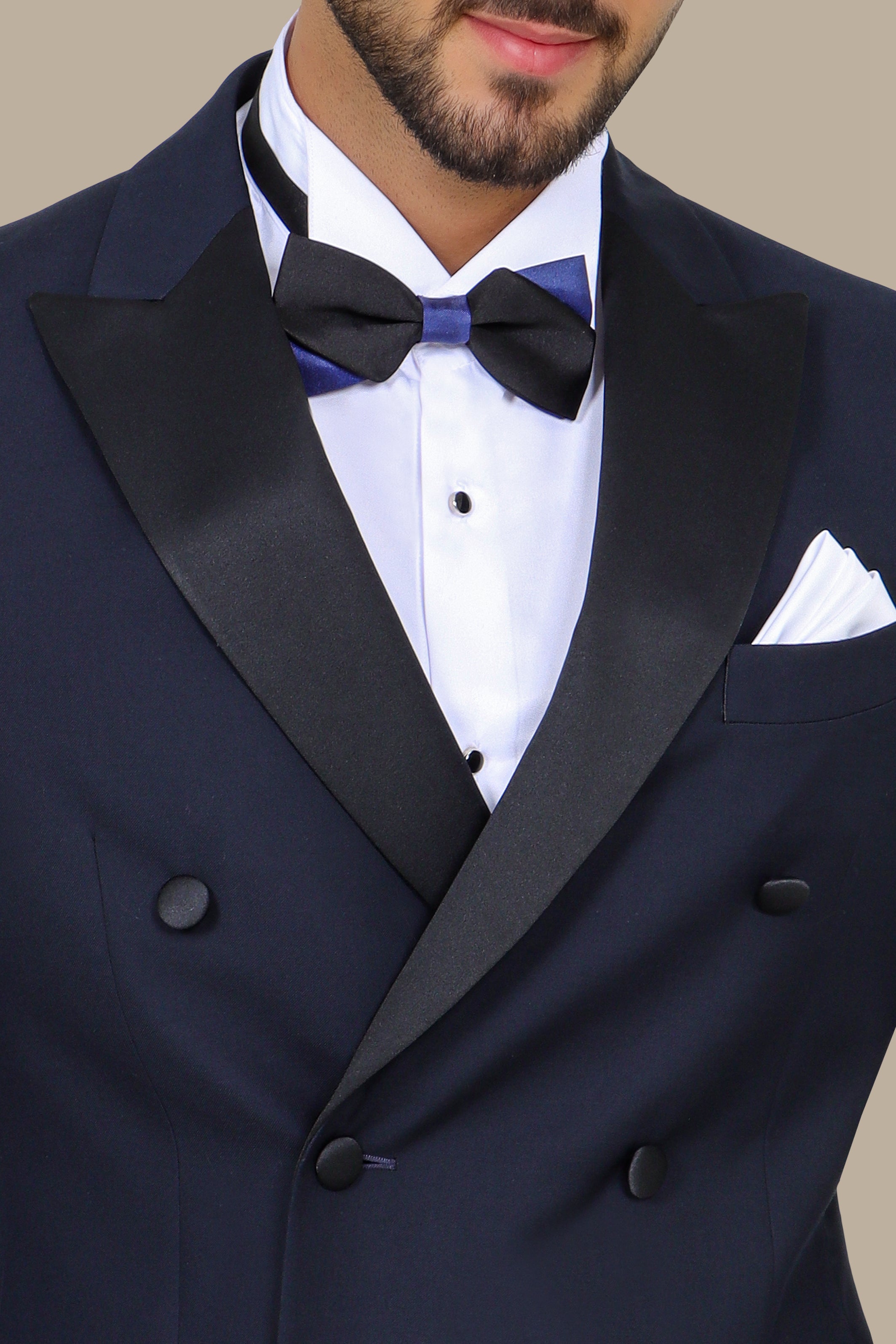 Navy Double-Breasted Elegance: A Timeless Statement