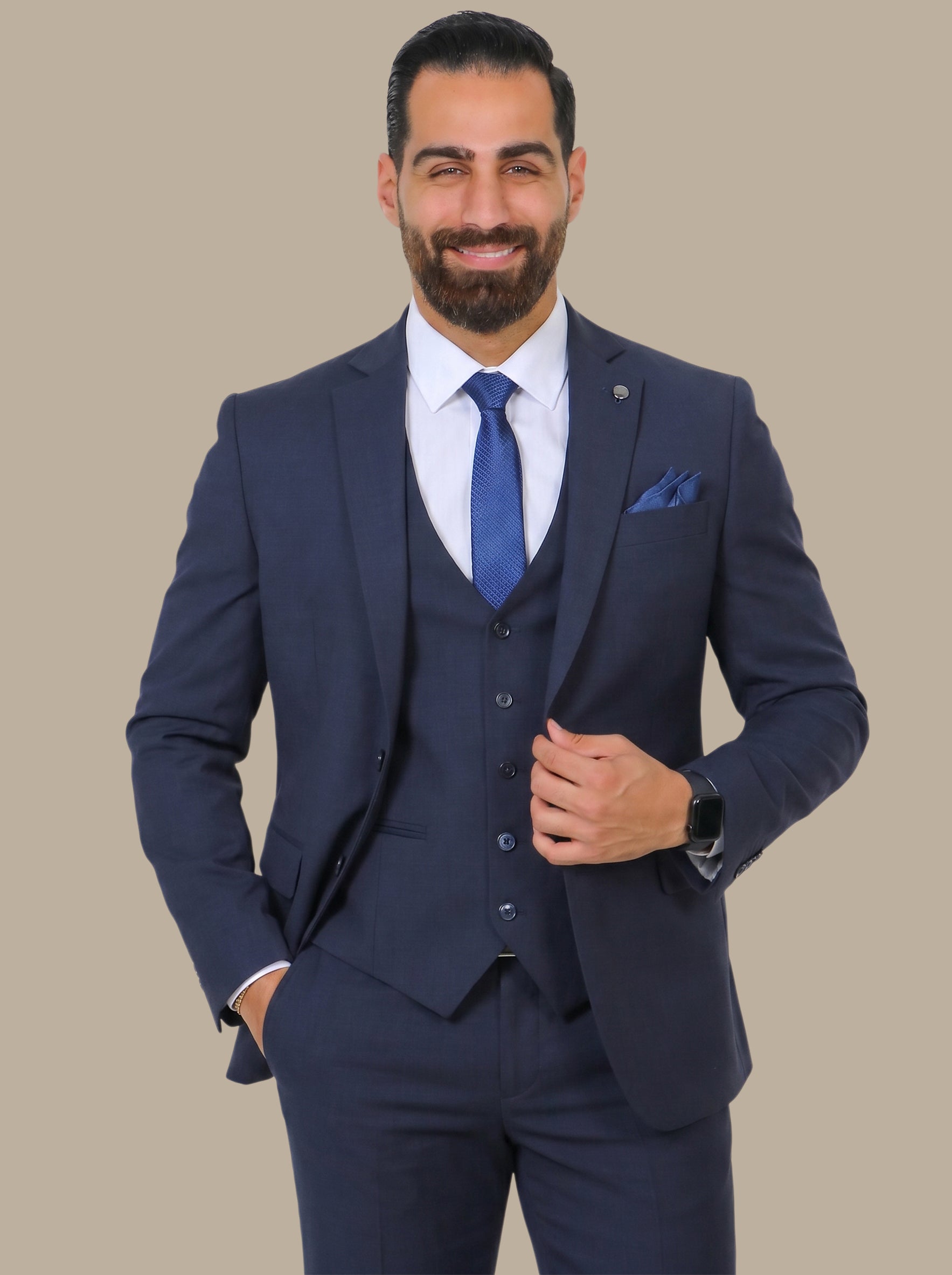 Suit Wool 3 Pcs | Navy