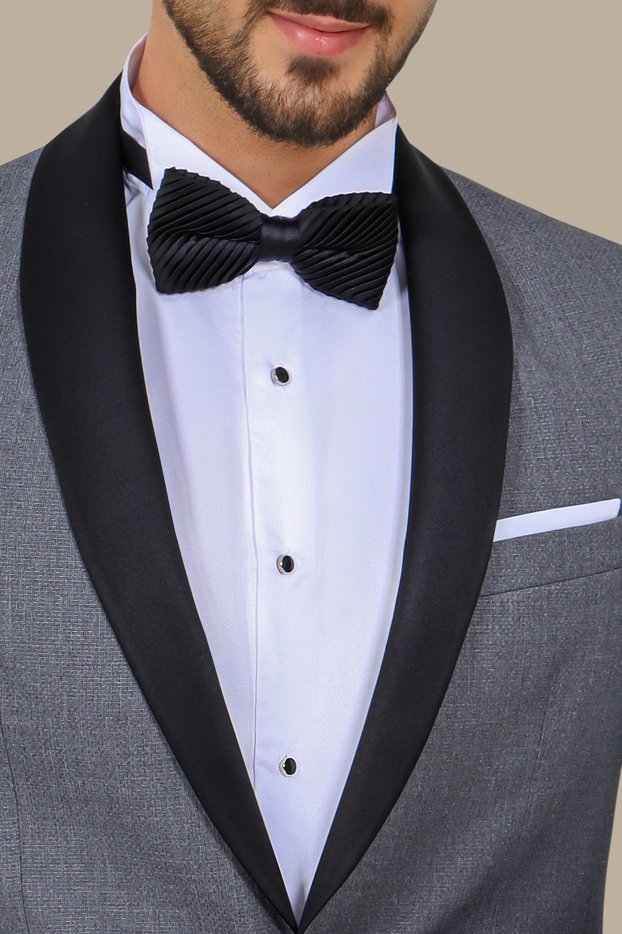 Grey Colchale Structured Tuxedo
