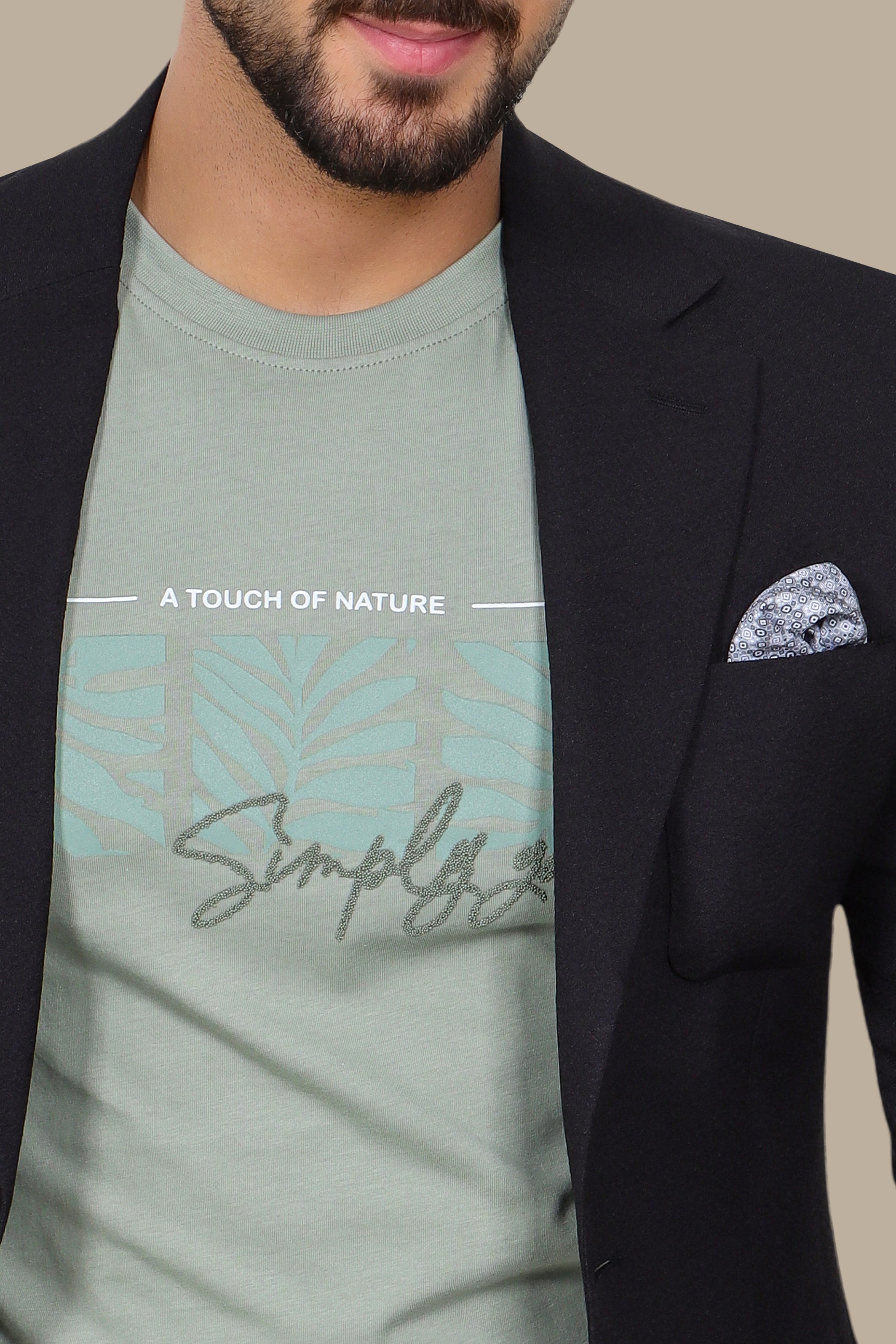 Jet Black Notch Lapel Travel Suit – 2-Piece