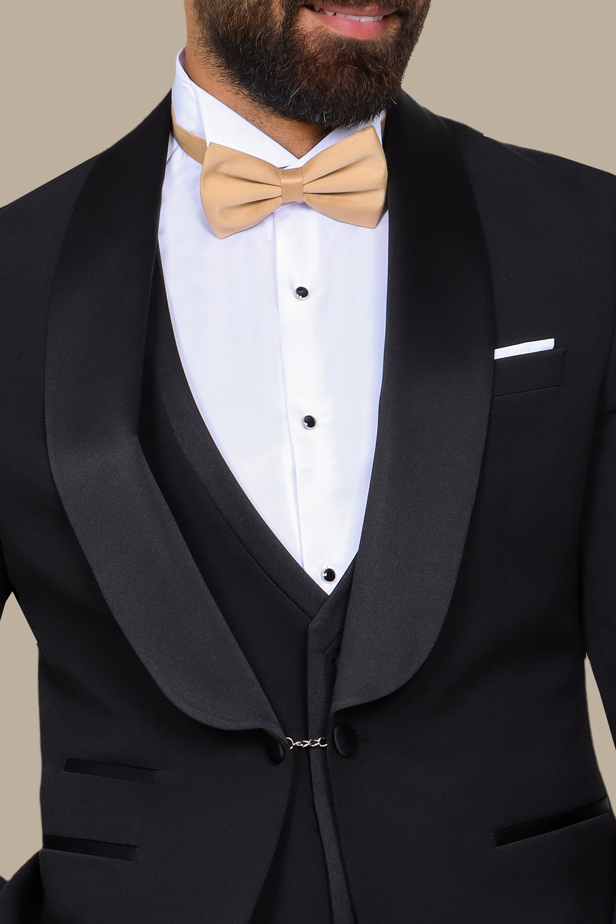 Classic Black 4-Piece Tuxedo with Shawl Collar