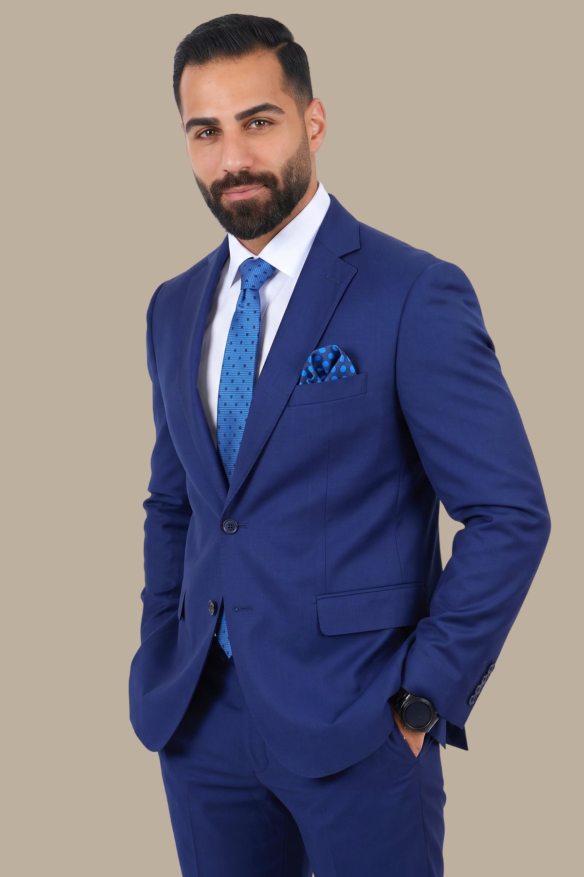 Plain Wool Notch Lapel Suit