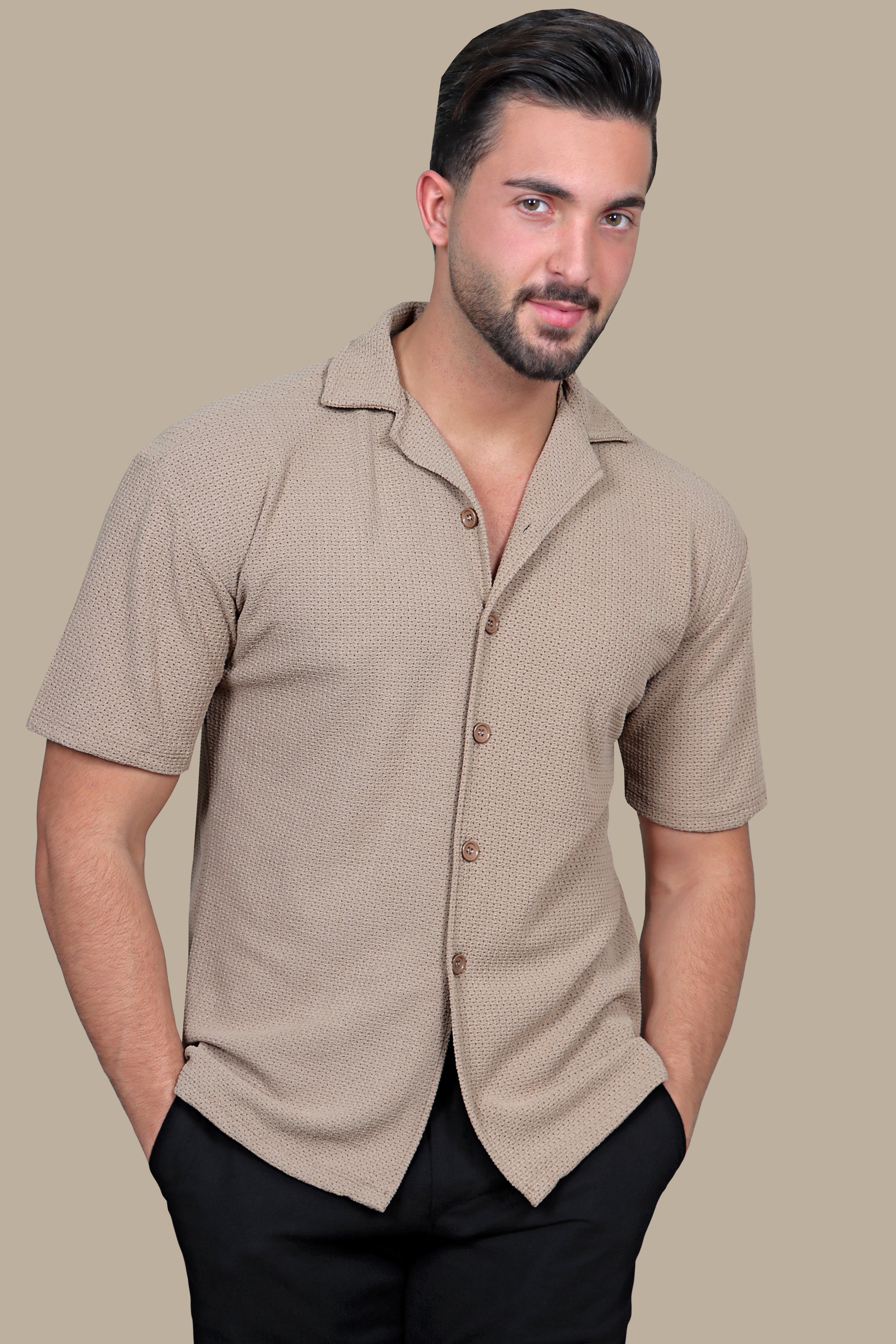 Beige Dotted Breathable Tracksuit