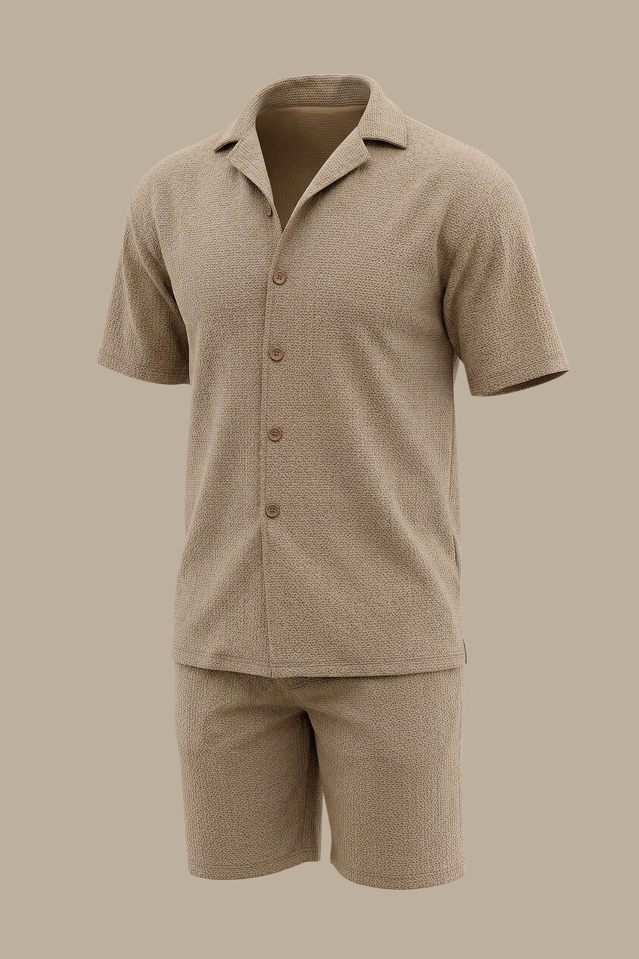 Beige Dotted Breathable Tracksuit