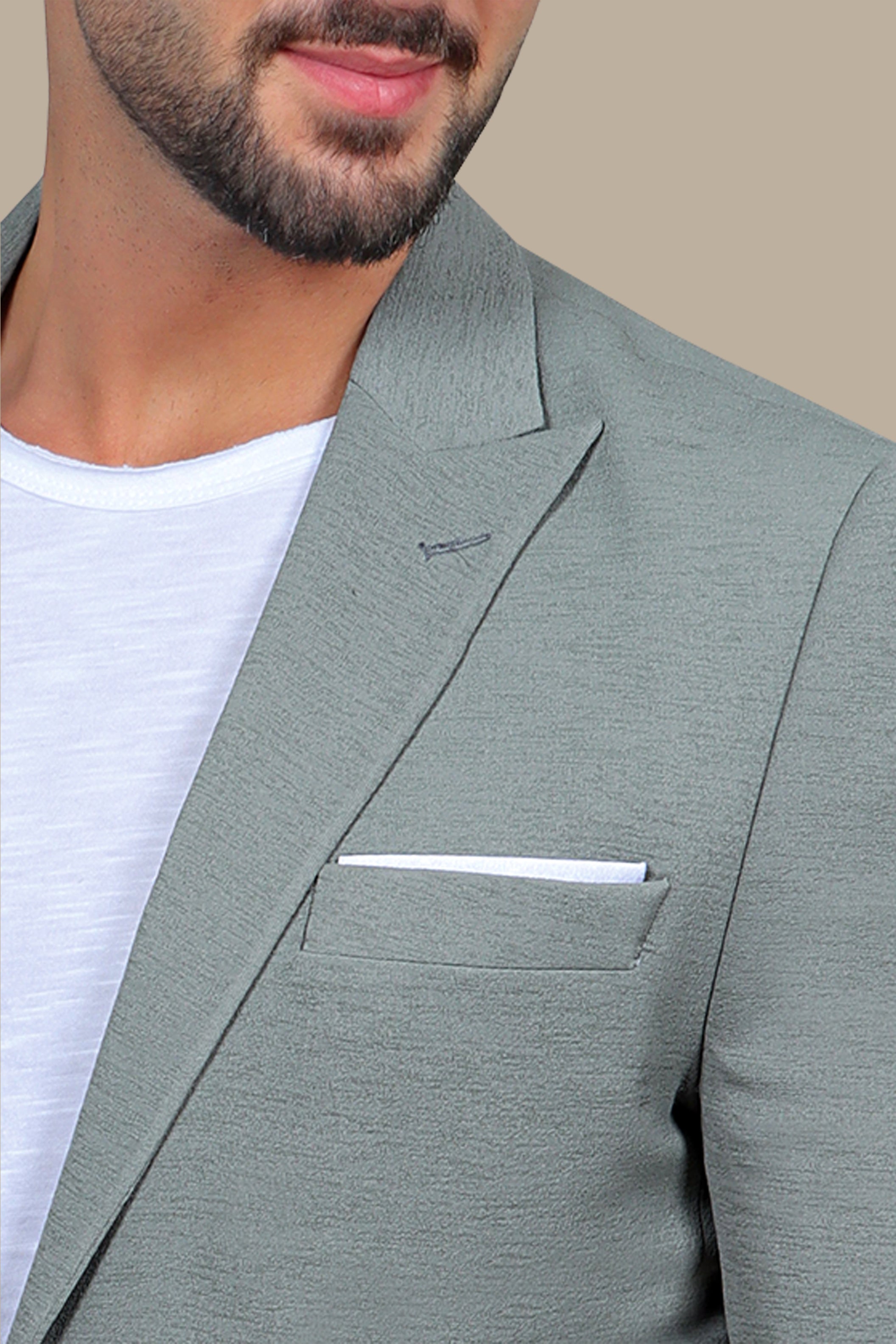 Olive Oasis: The Stretch Peak Blazer with Patch Pockets