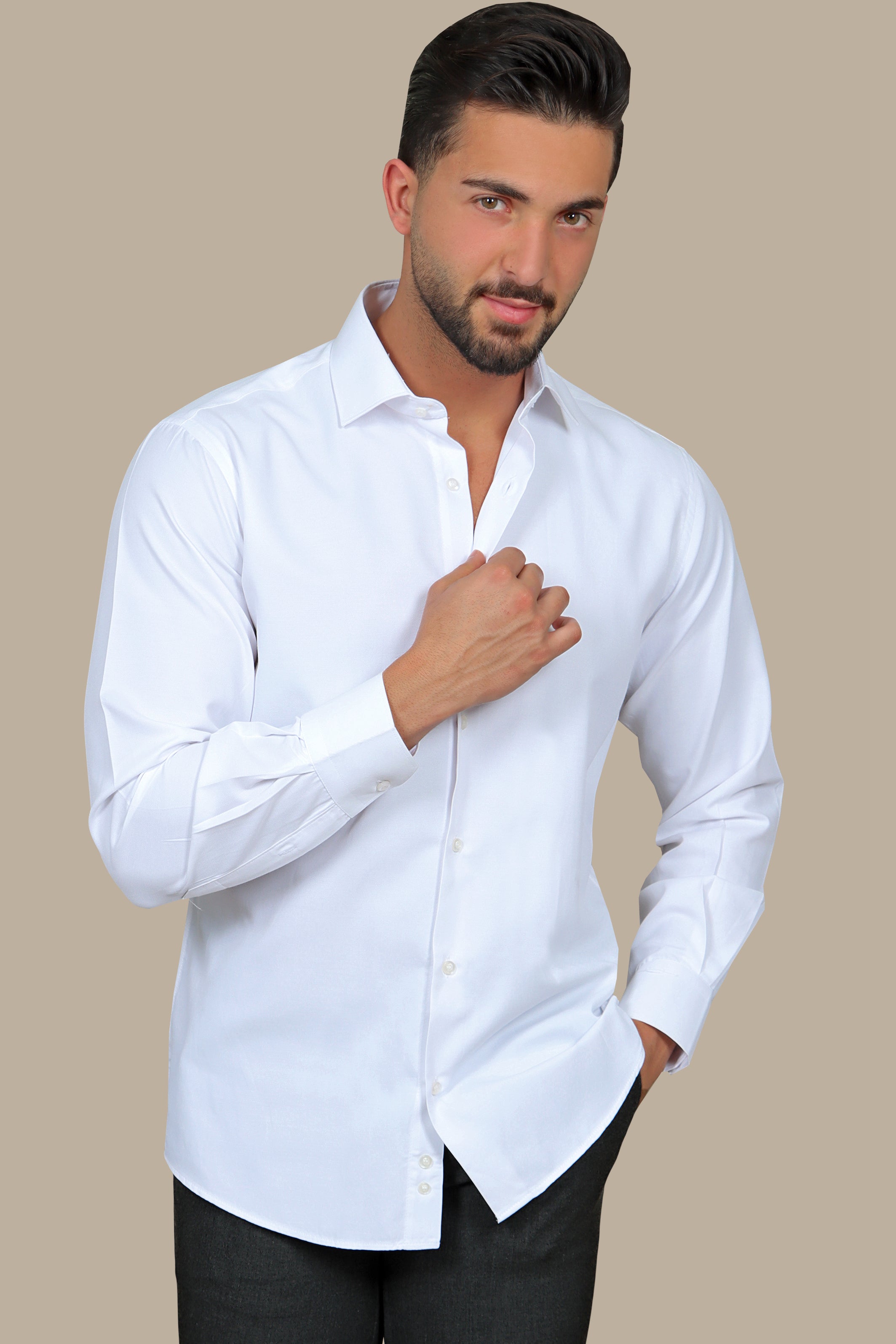 Shirt Regular Small Checks | White