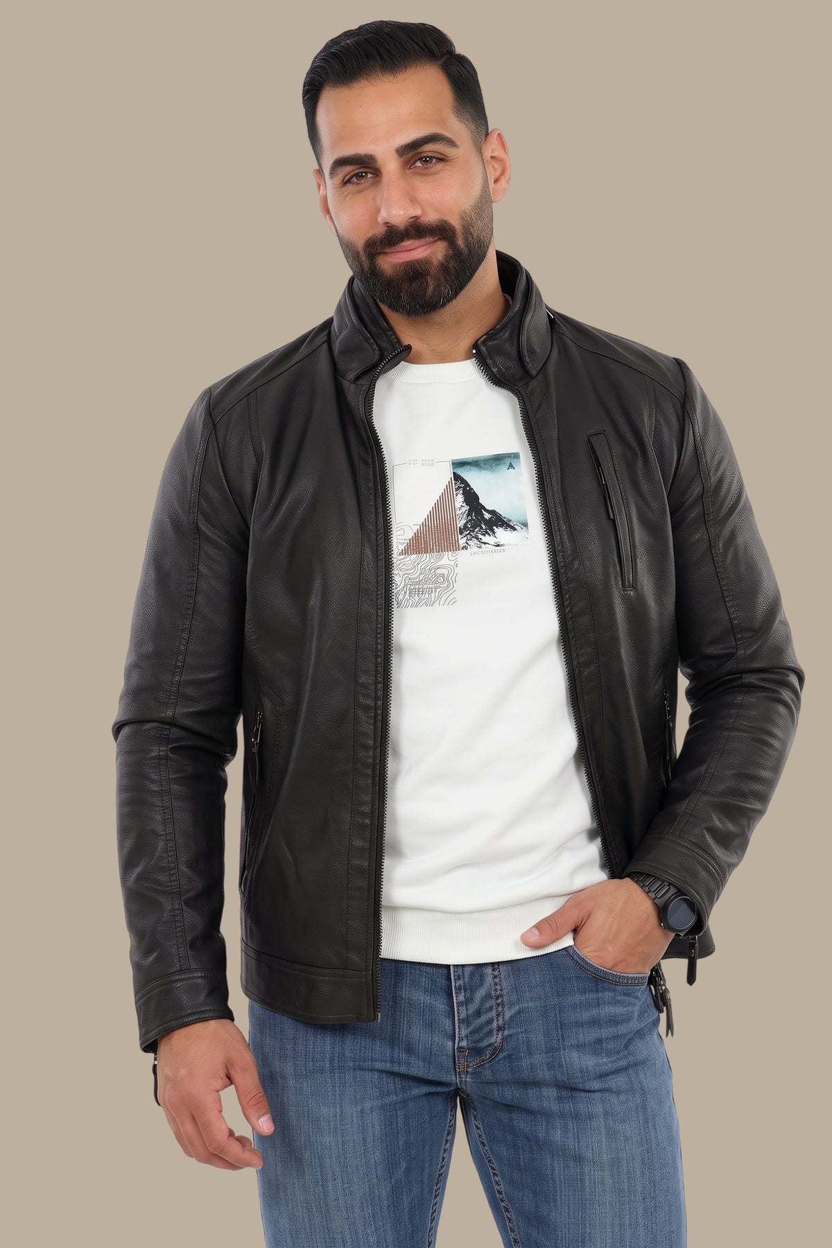 Brown Neretva Leather Jacket