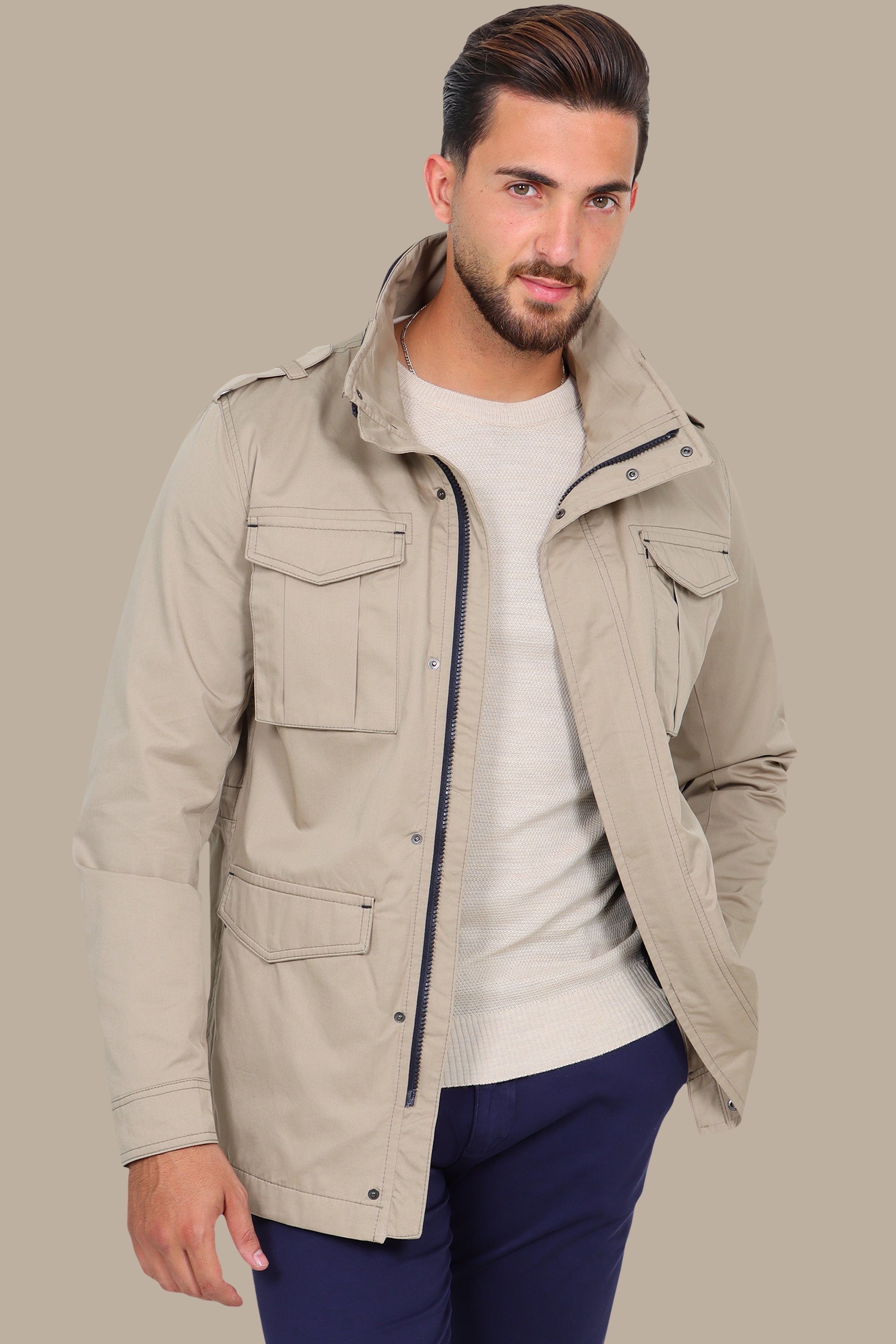 Safari Beige Jacket: Adventure-Ready Style