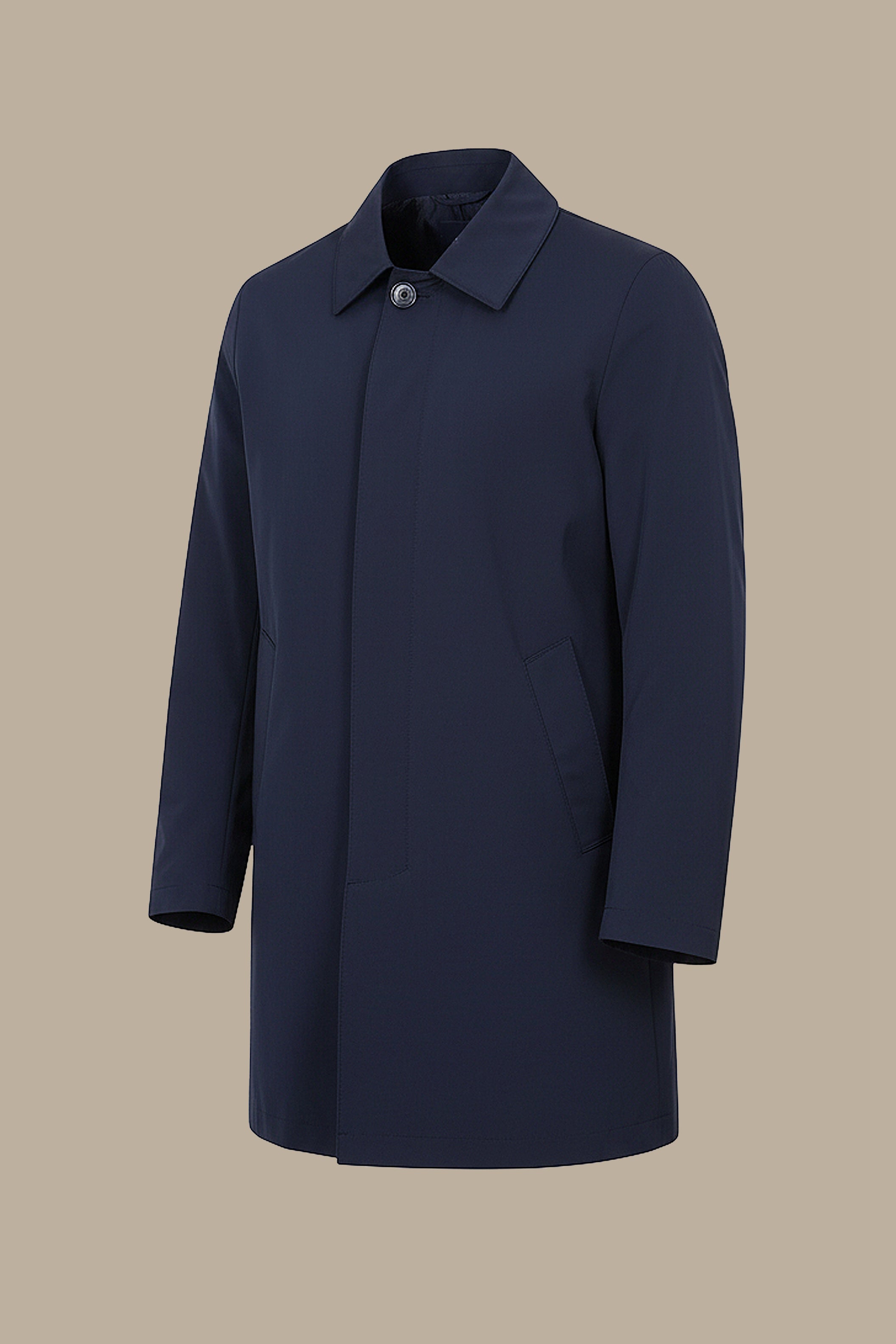 Navy Horizon: Long Parka Jacket