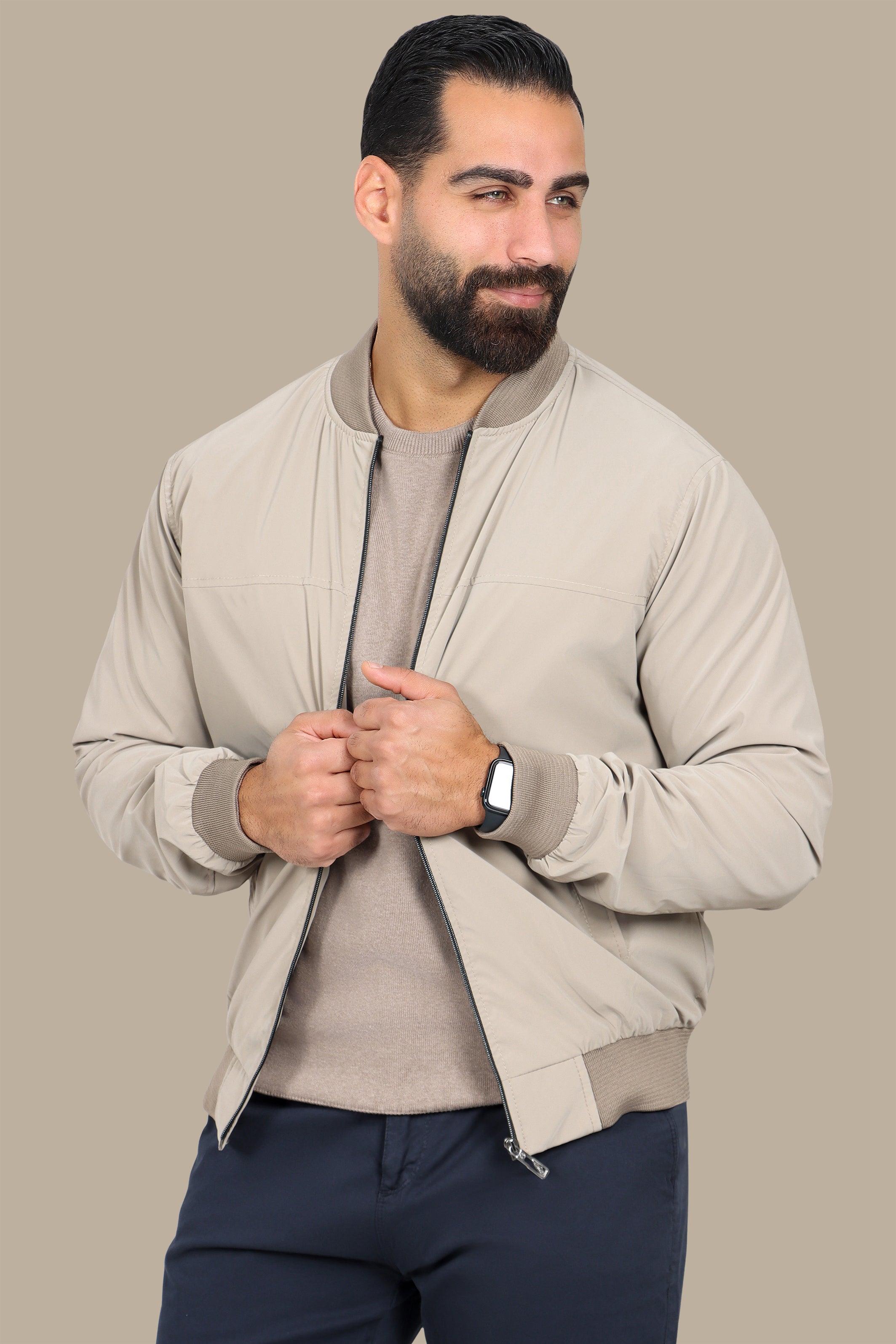 Light Brown Waterproof Blouson – Stylish & Practical