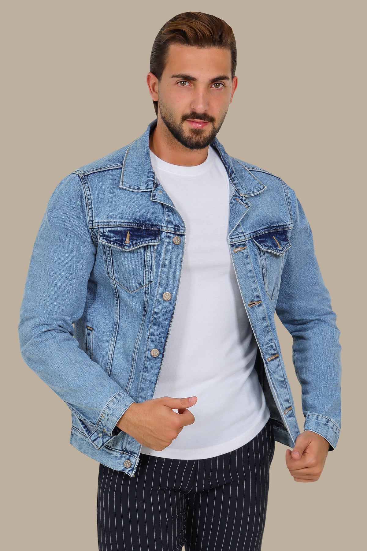Denim Jacket Basic – Light Blue