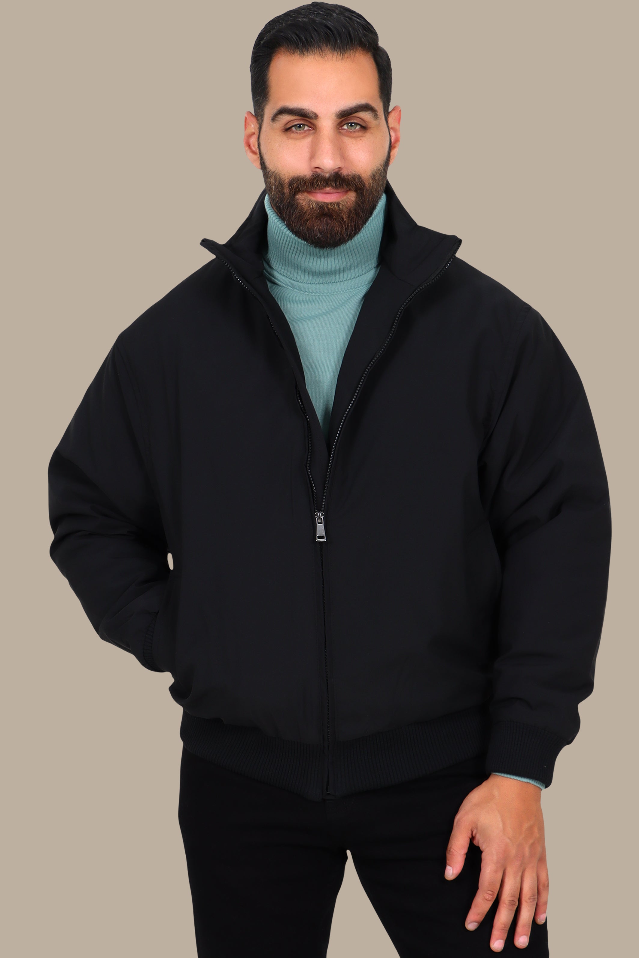 Oversized Short-Cut Jacket Black