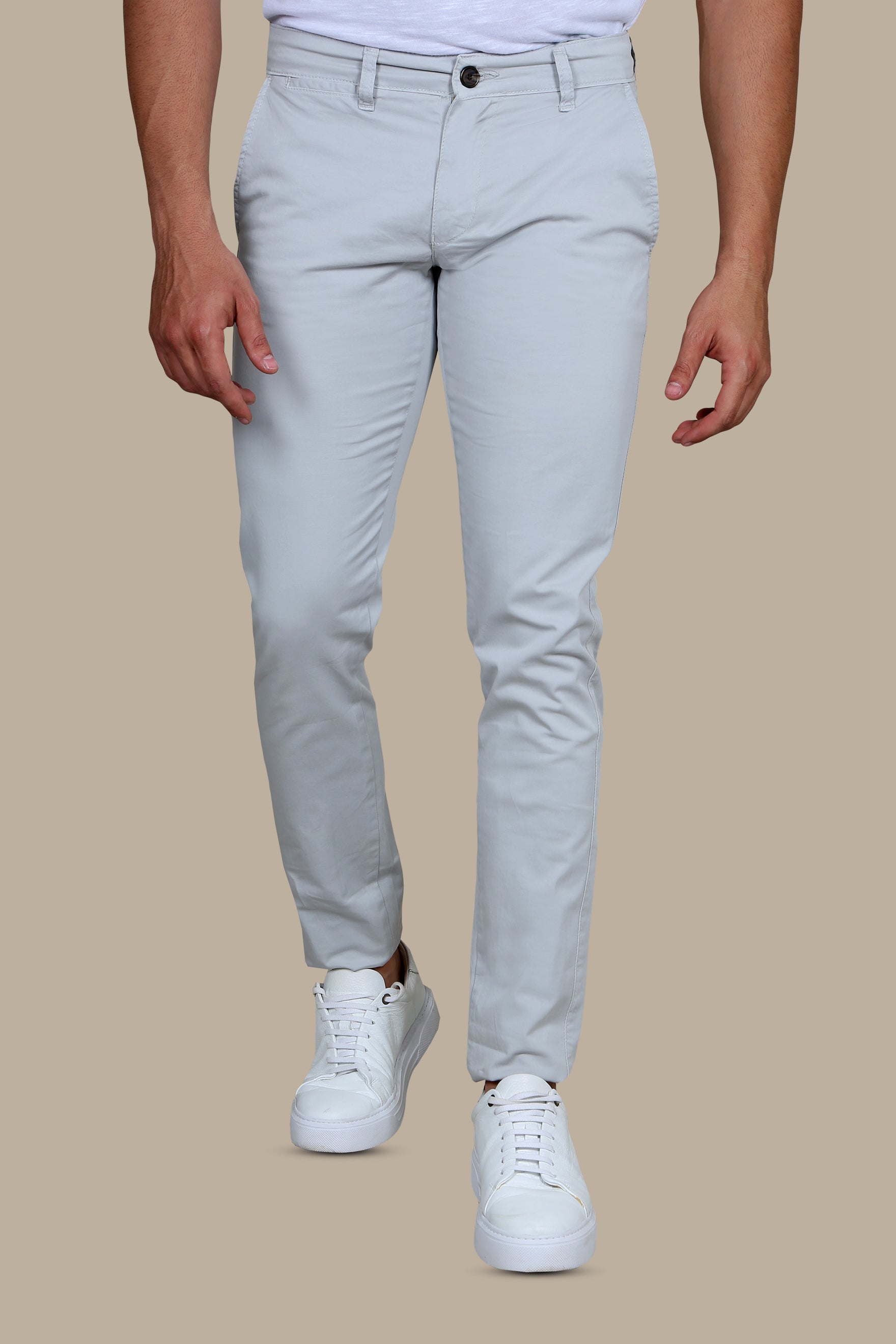 Chino Pants Light Grey Pants Mens Light Grey Slim Fit Chino Trousers