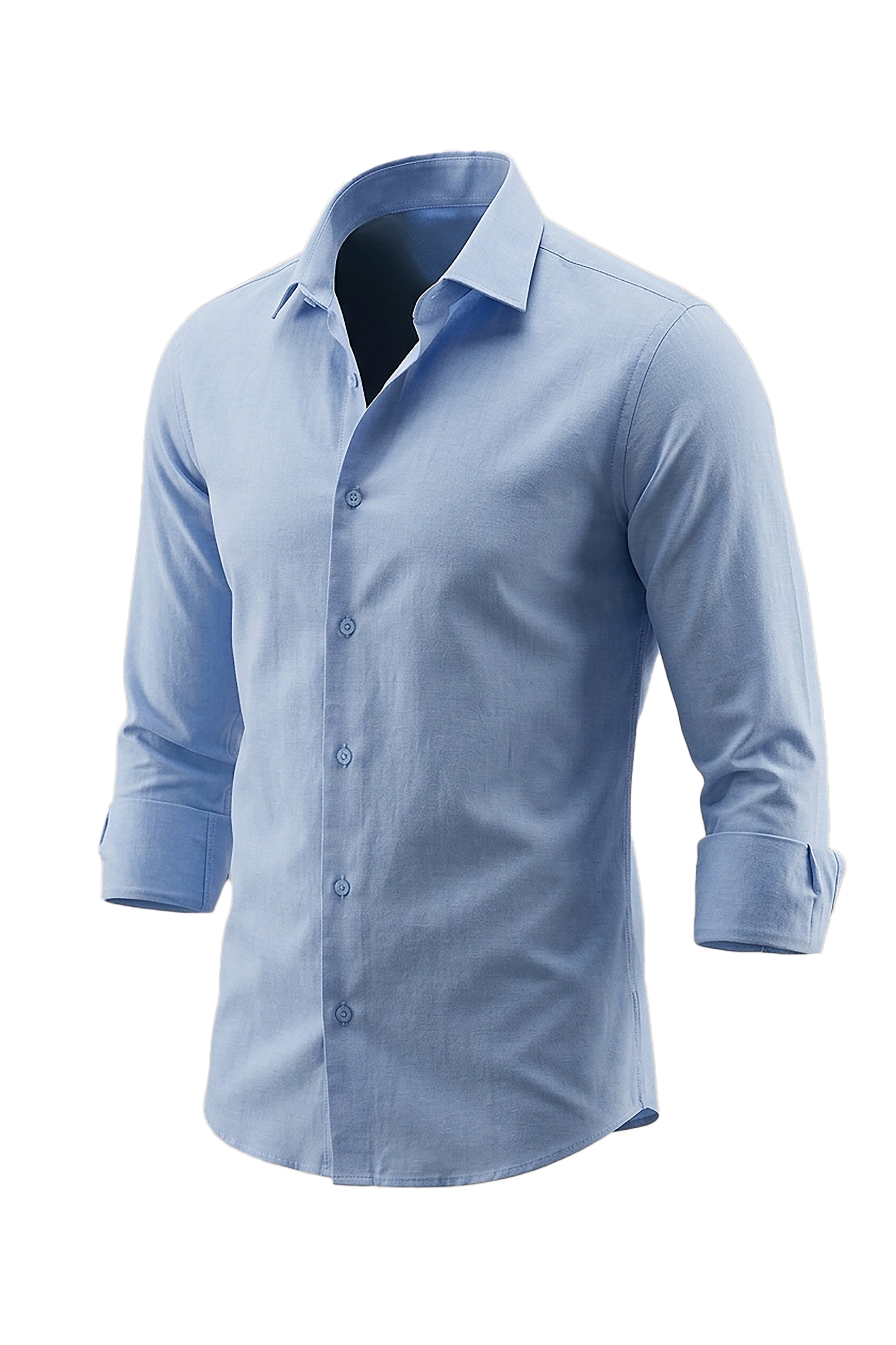 Blue Horizon: Chambray Slim Fit Shirt for Effortless Elegance