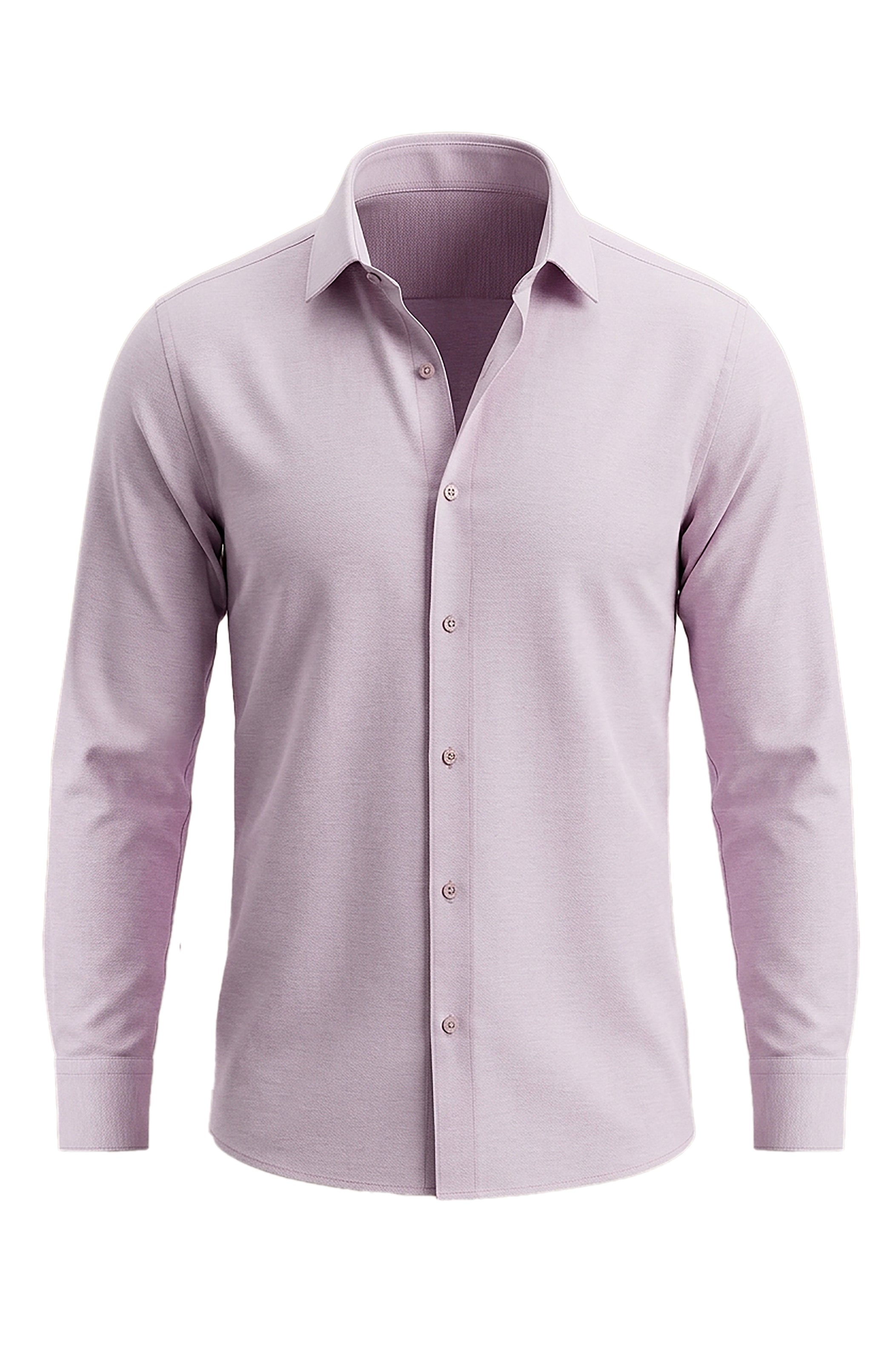 Modern Elegance: Pink Slim Chambray Shirt