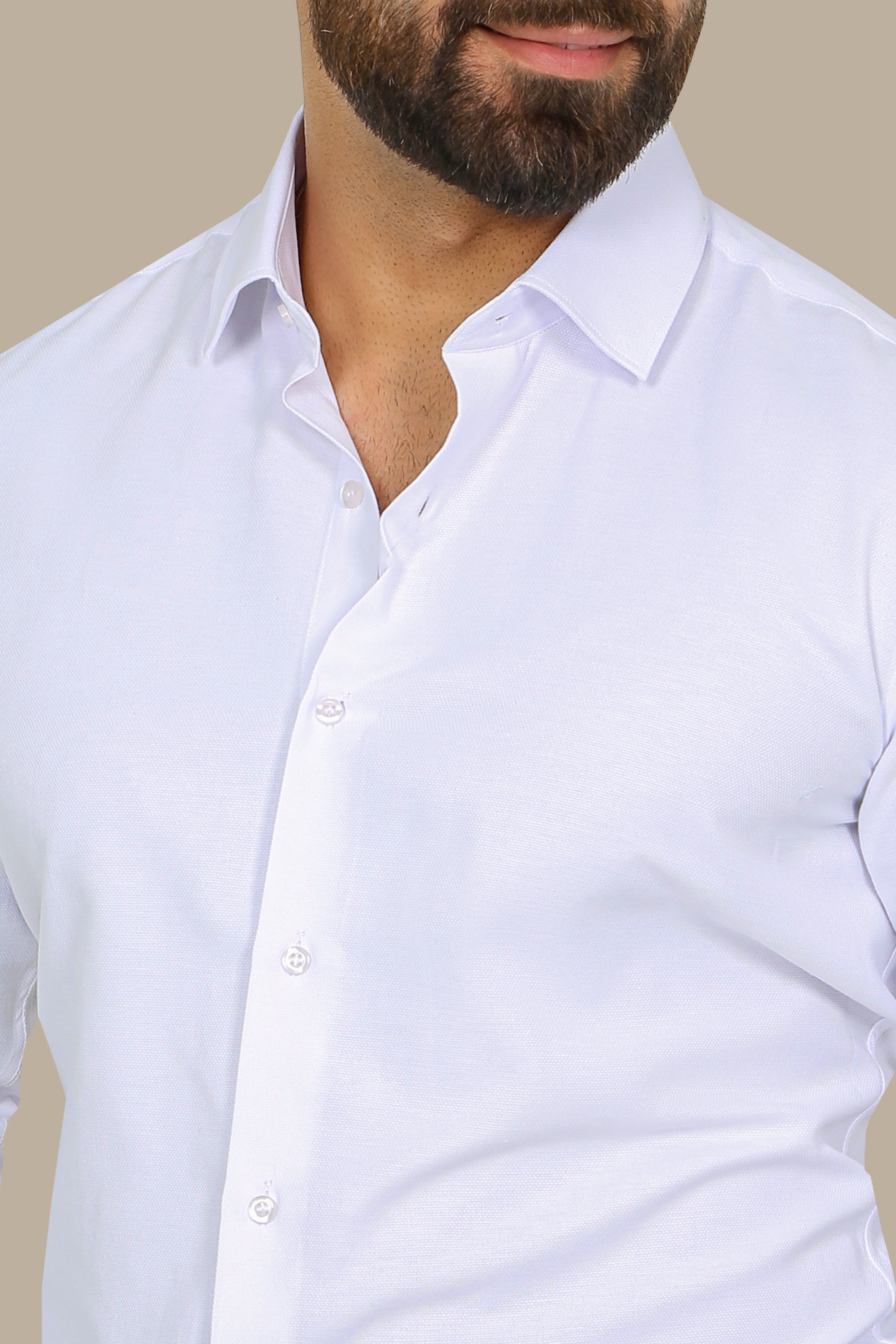 White Slim Oxford Shirt