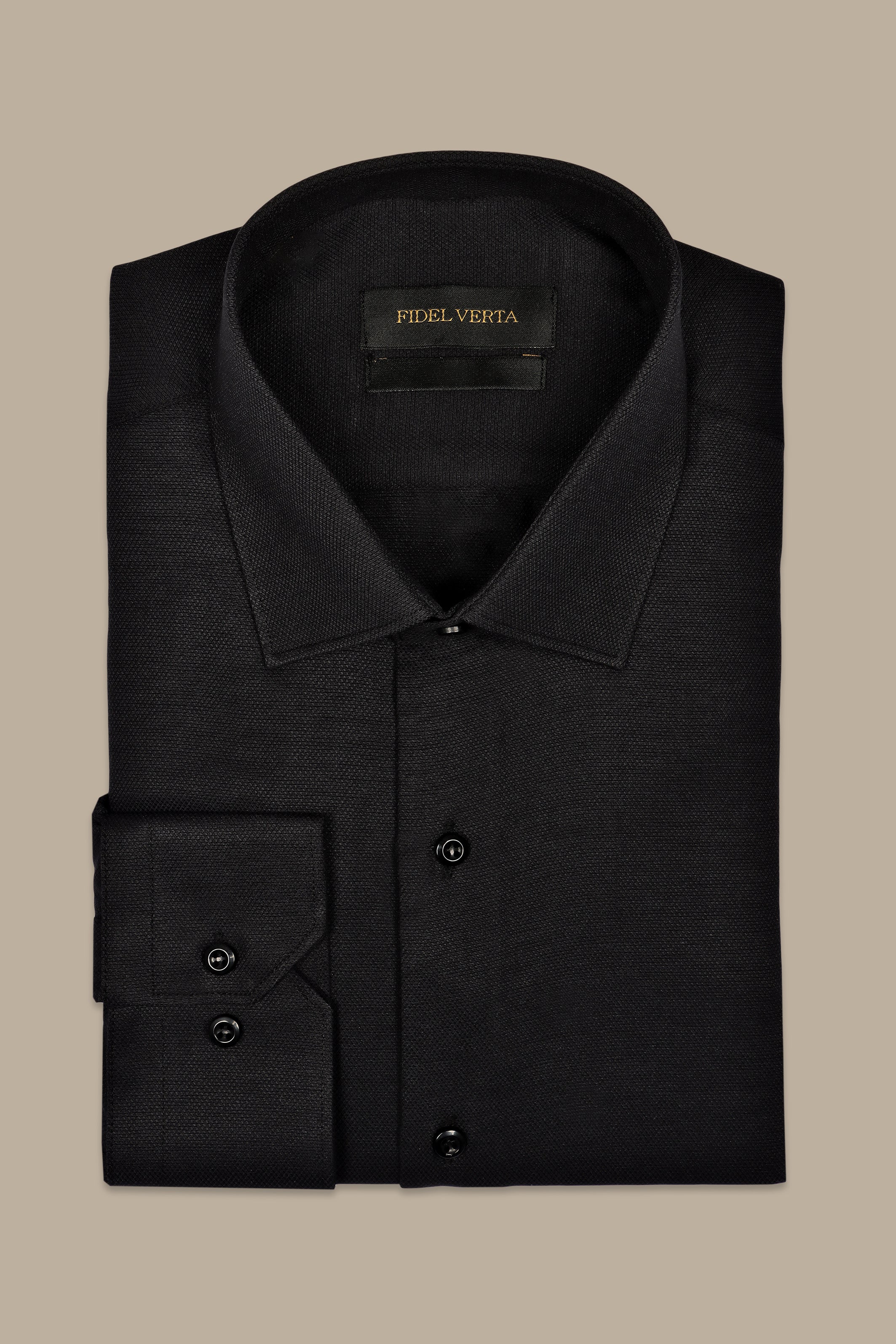 Black Slim Oxford Shirt