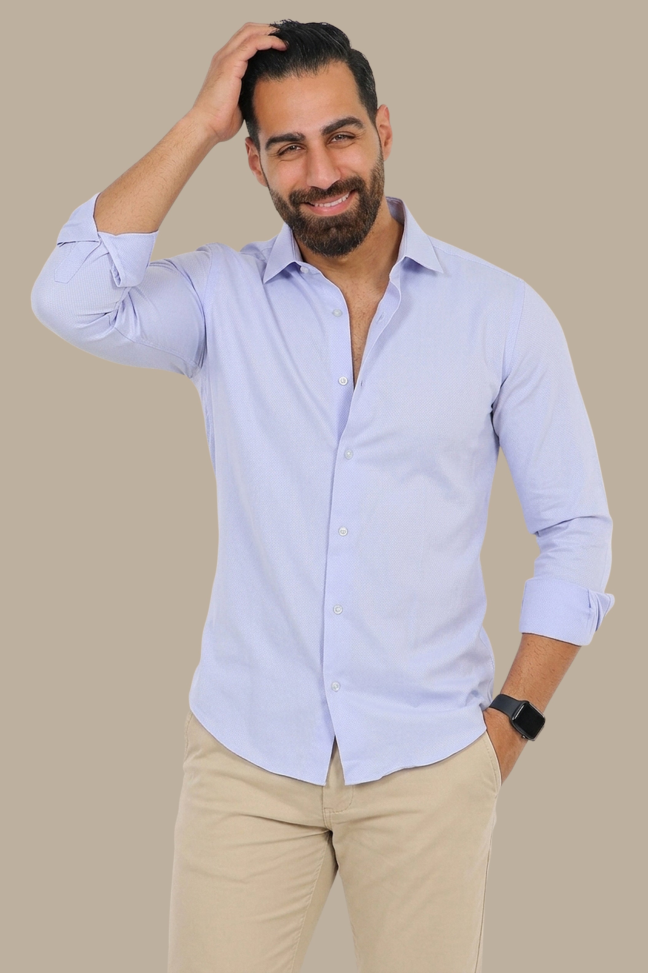 Blue Oxford Slim Fit Shirt