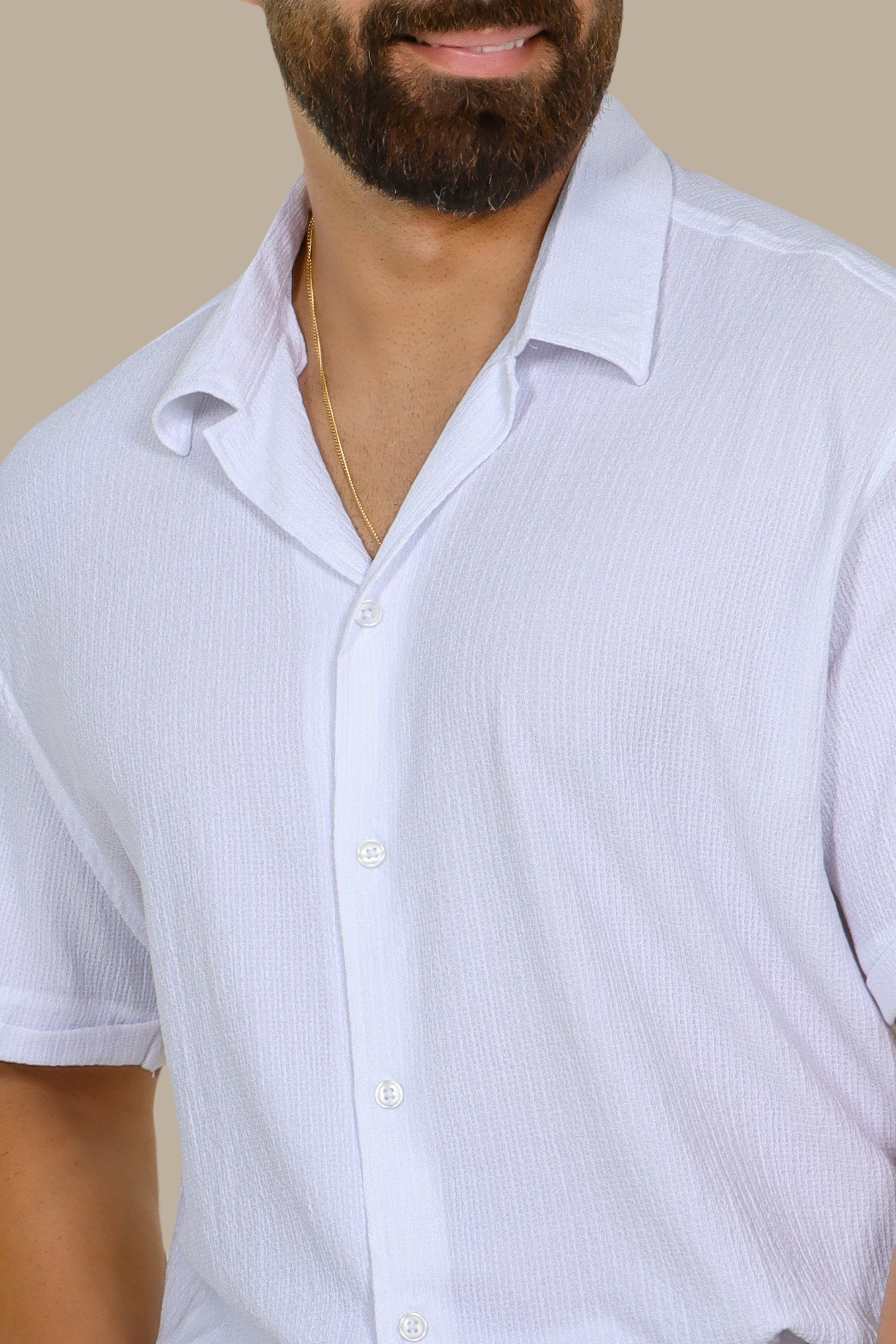 Kendall Classic: Short-Sleeve Regular Fit Shirt in White