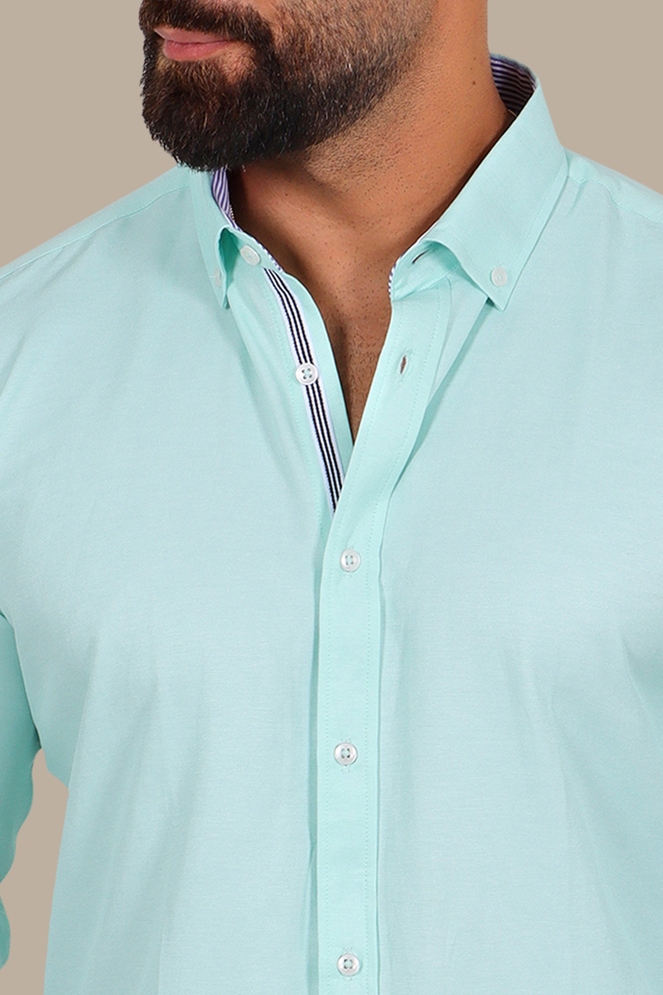 Casual Oxford Button-Down Shirt in Aqua