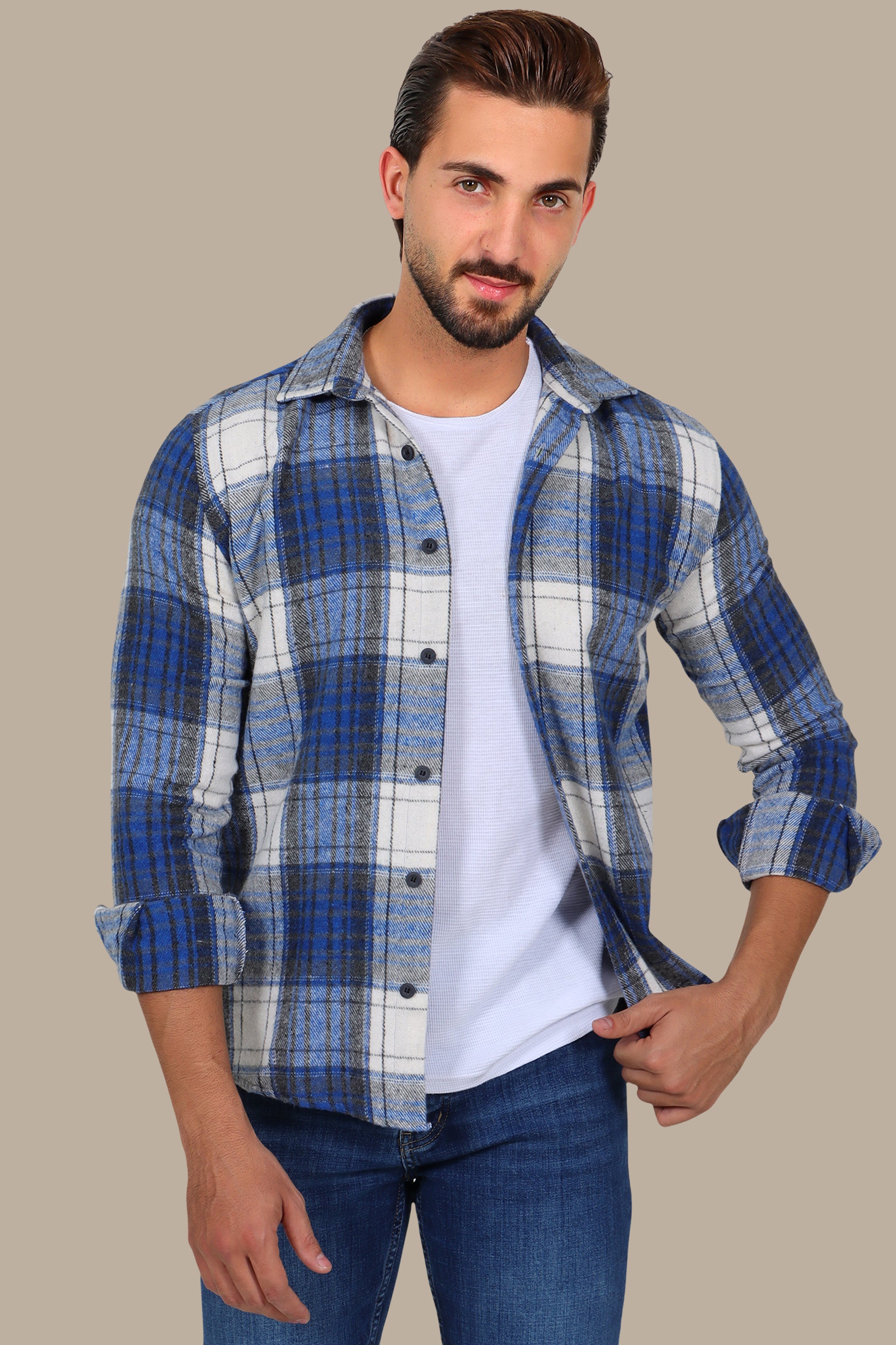 Basic Overshirt Blue