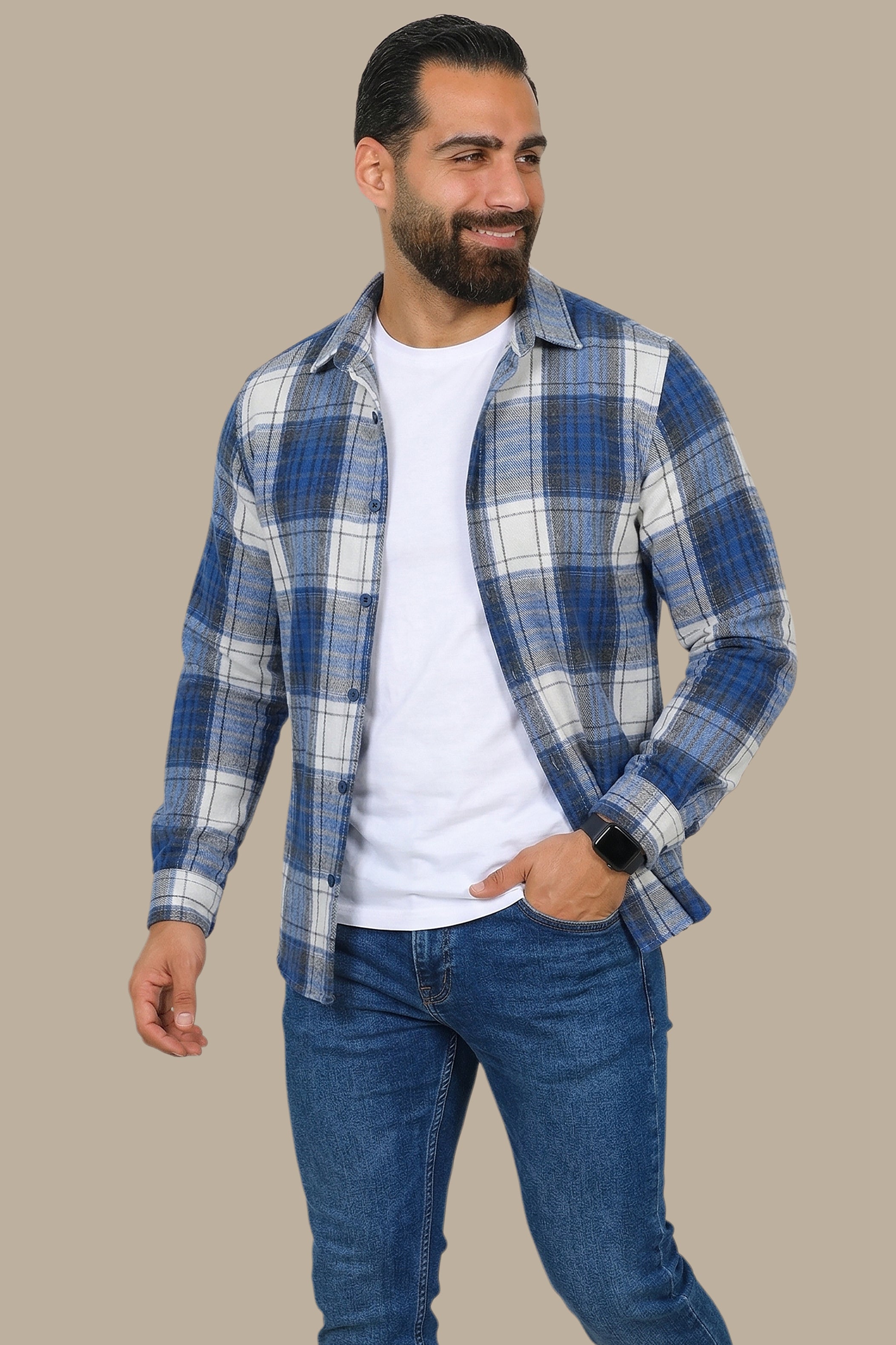 Basic Overshirt Blue