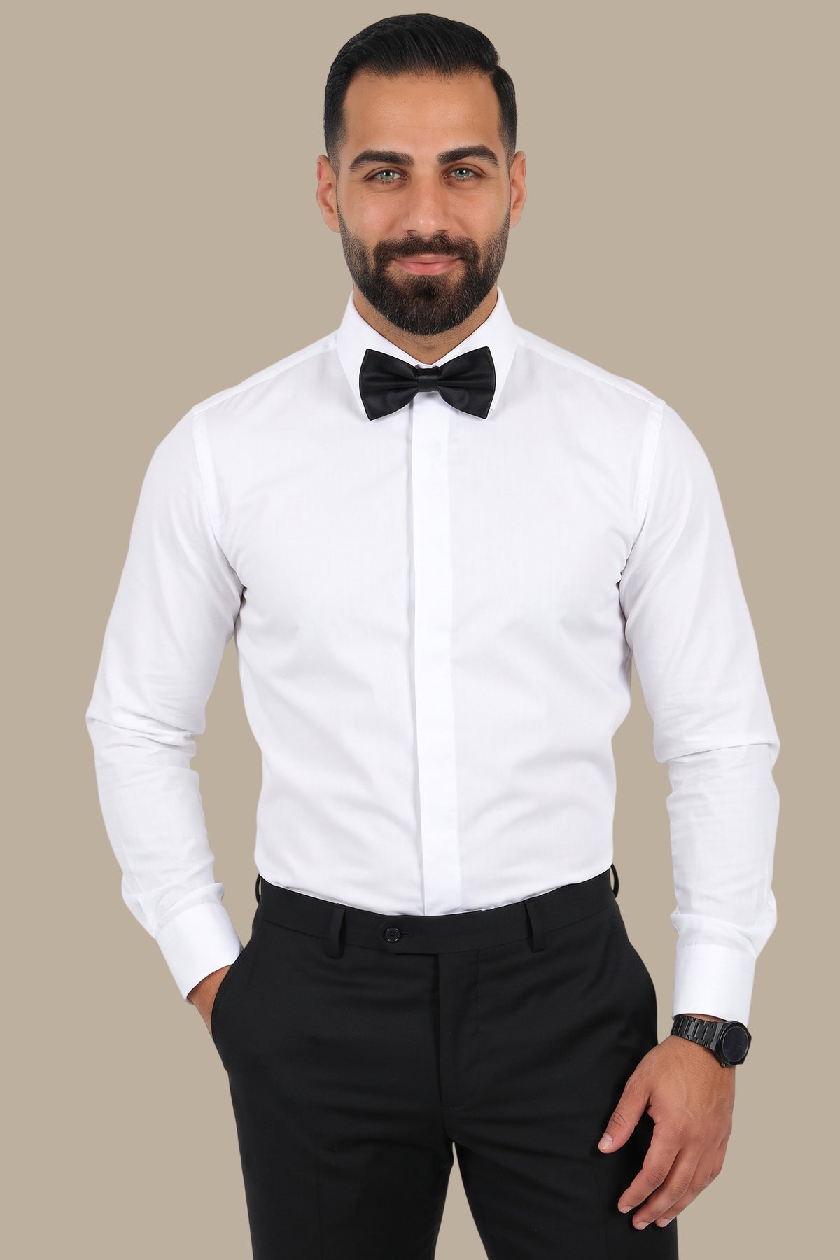 Tuxedo Hidden Button Shirt