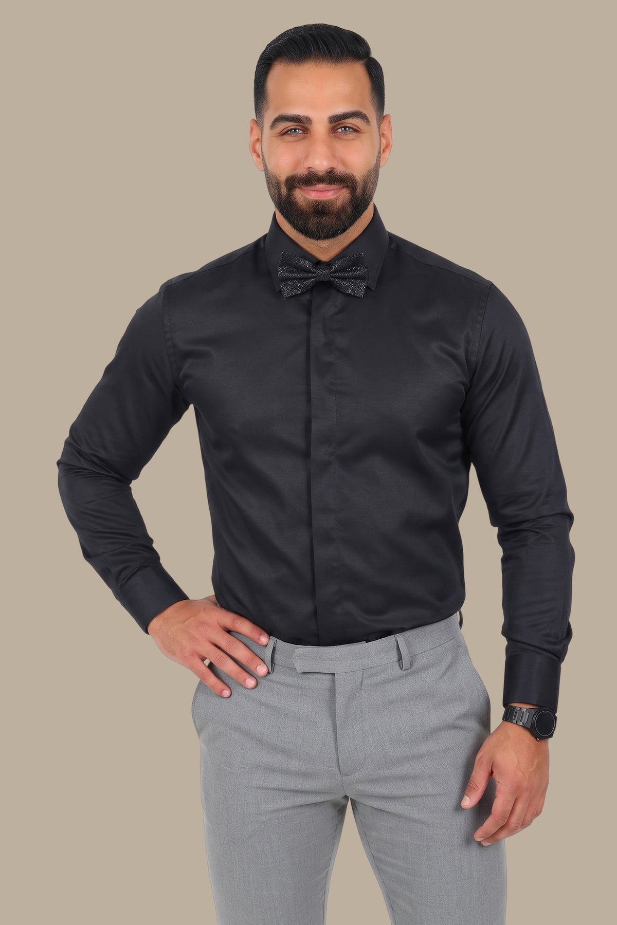 Tuxedo Hidden Button Shirt