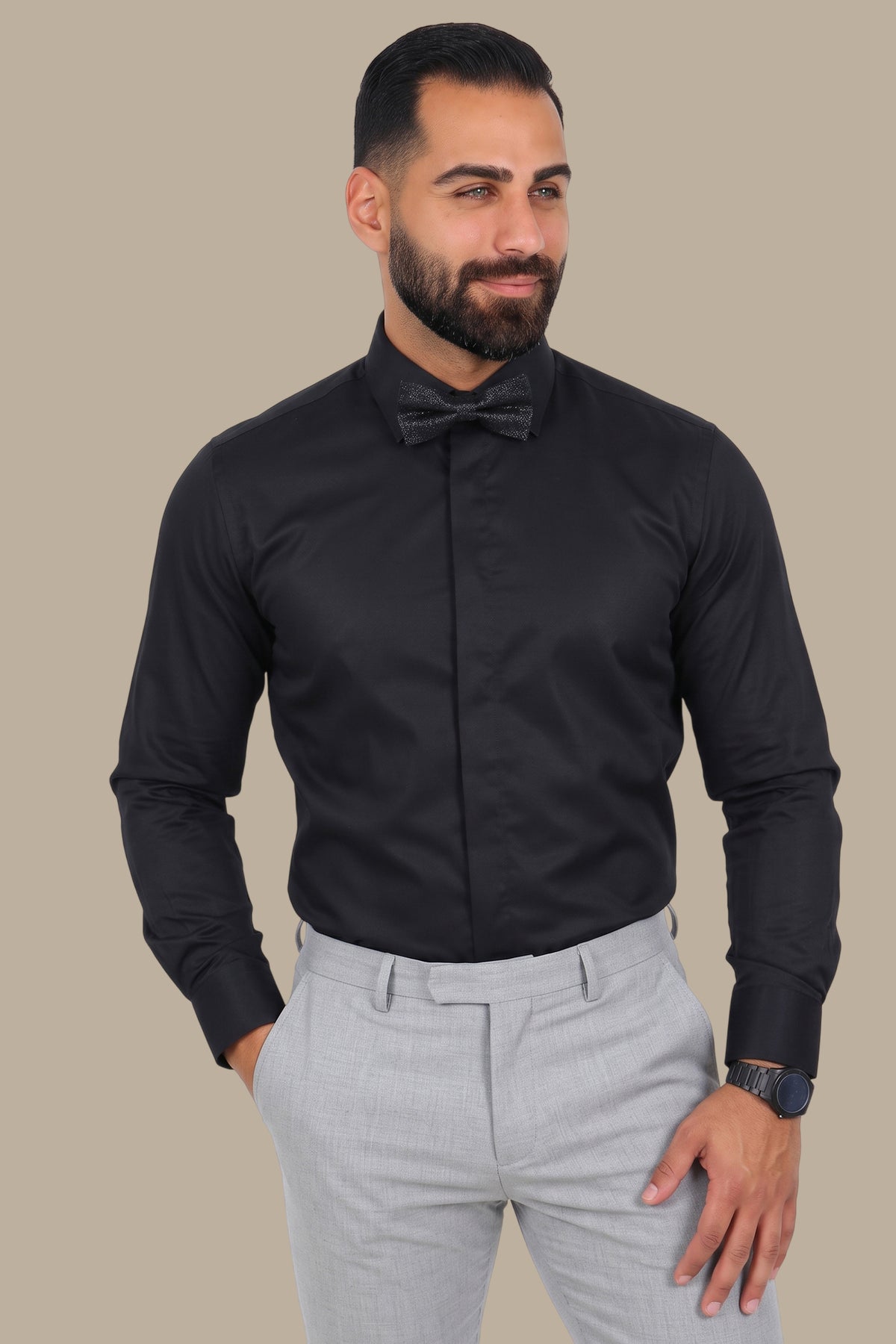 Tuxedo Hidden Button Shirt
