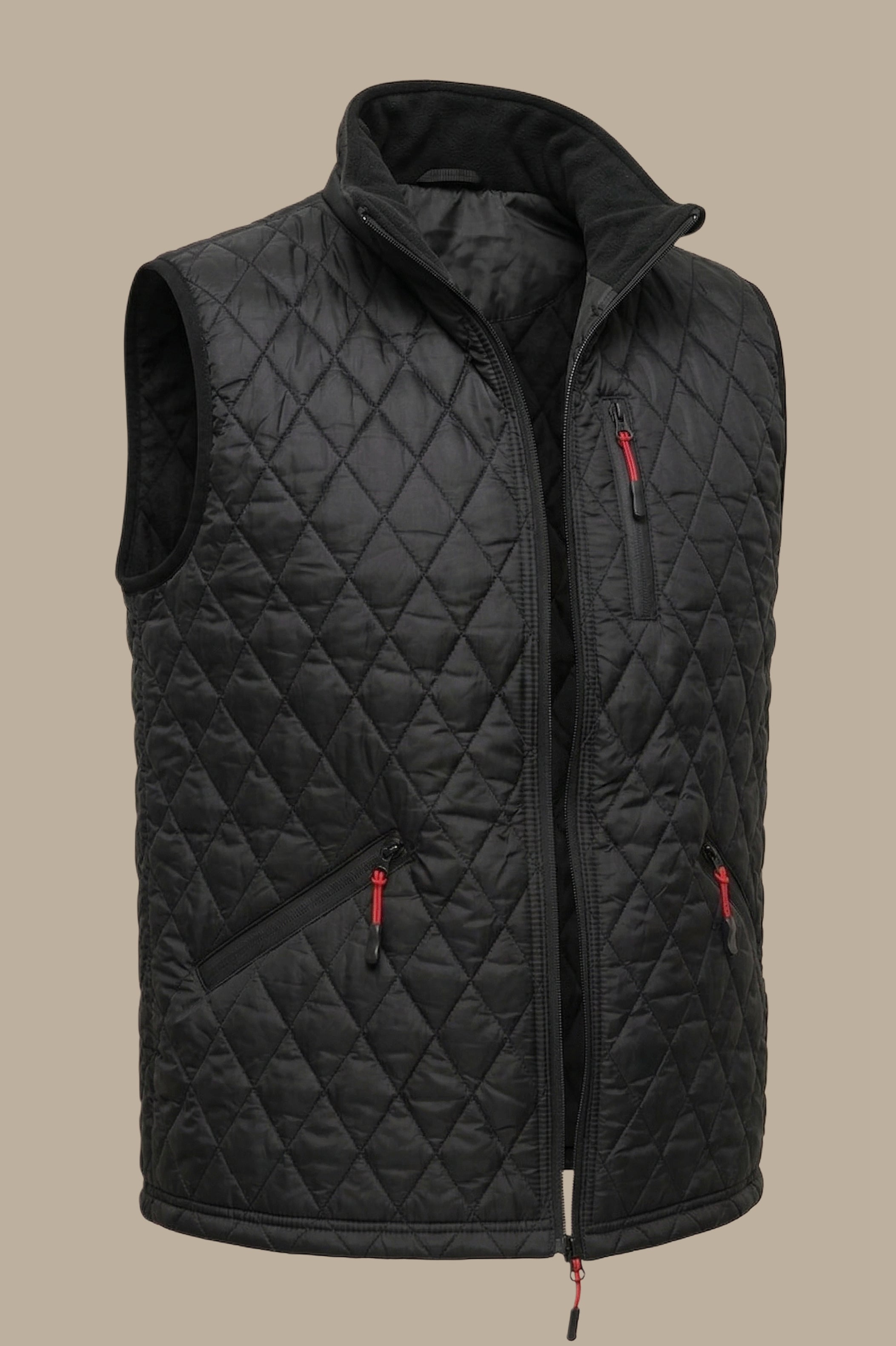 Black Quilted Classic Puffer Vest