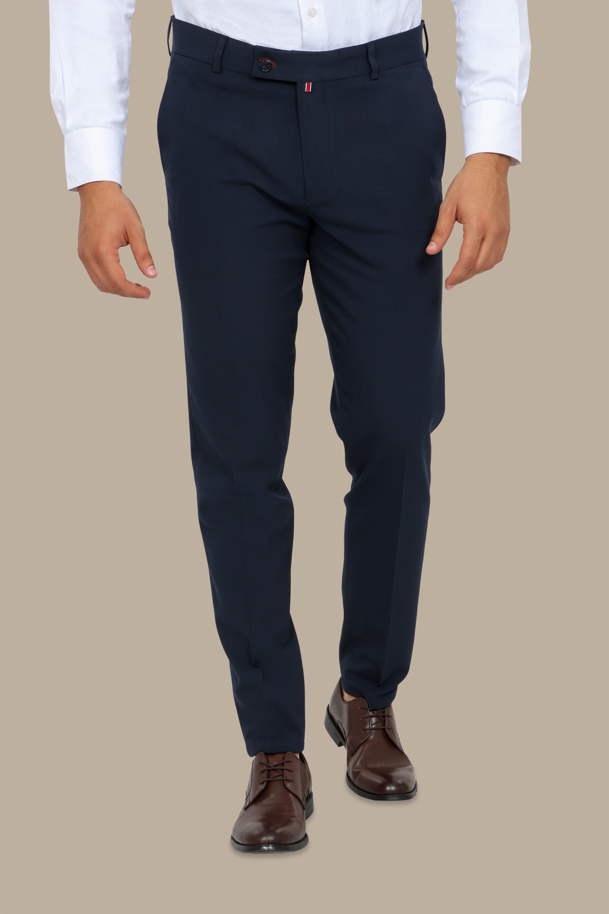 Navy Classic Plain Pants