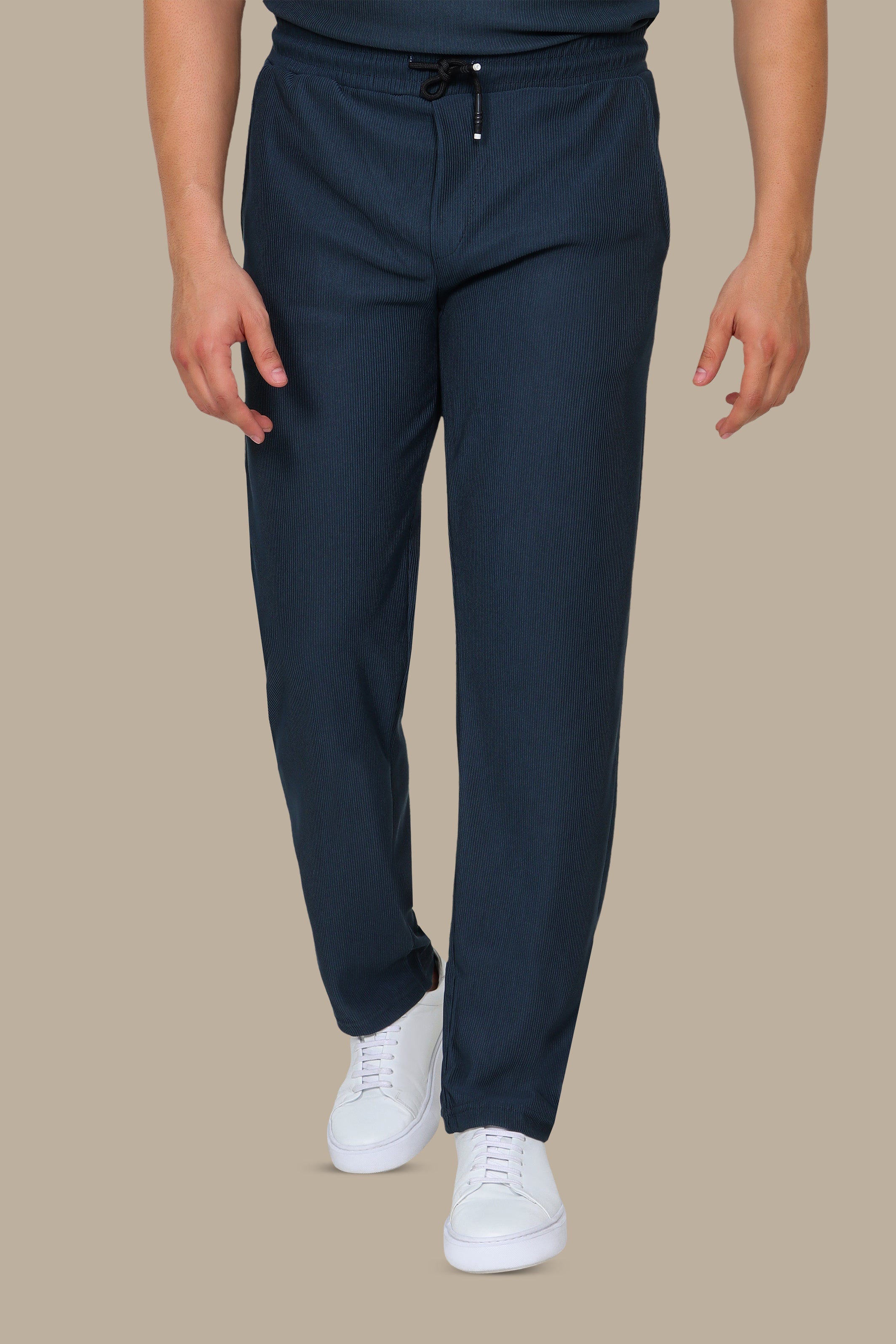 Pant Baggy Ribbed Plain Petrol