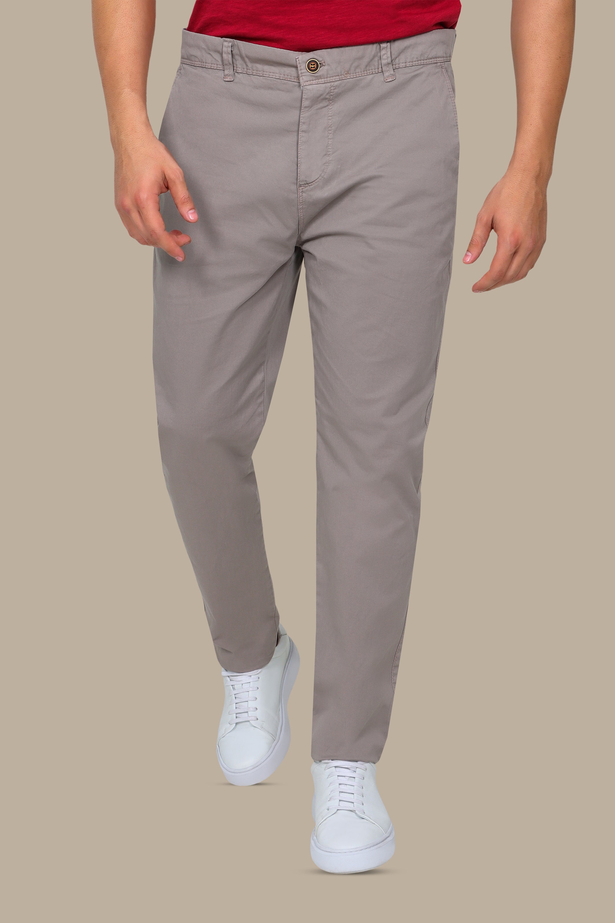 Light Brown Plain Chino Pants