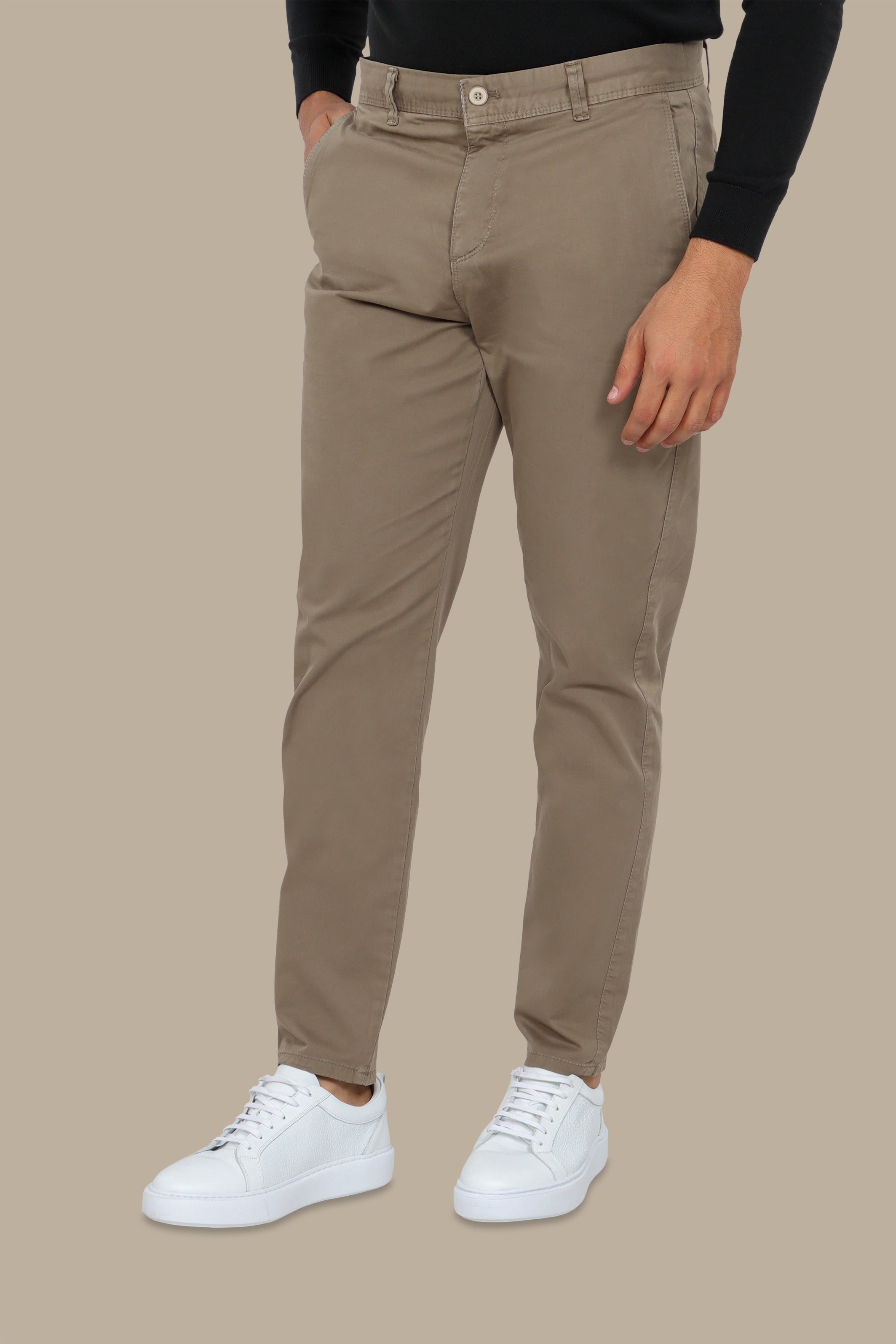 Mocha Plain Chinos