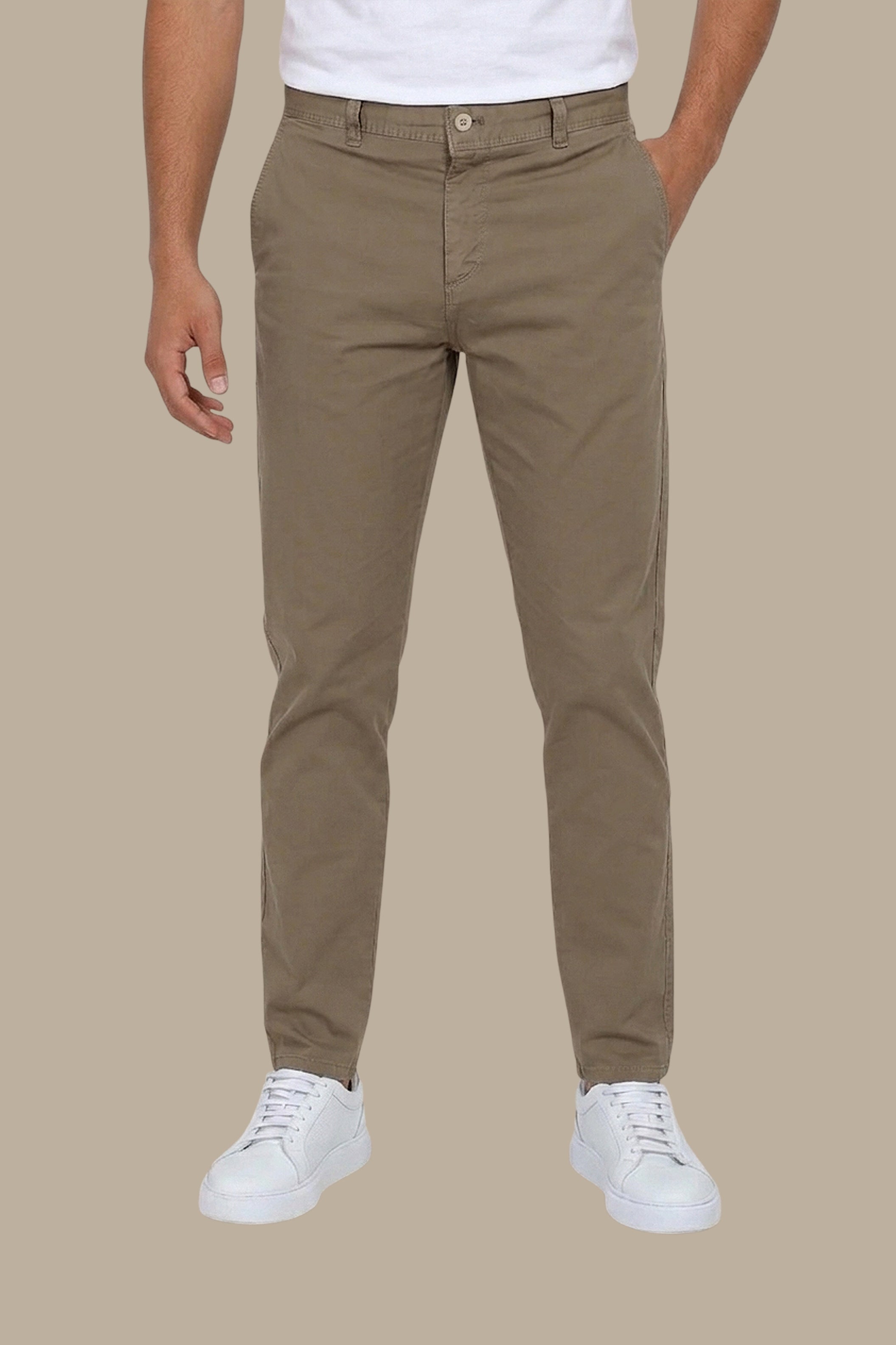 Mocha Plain Chinos