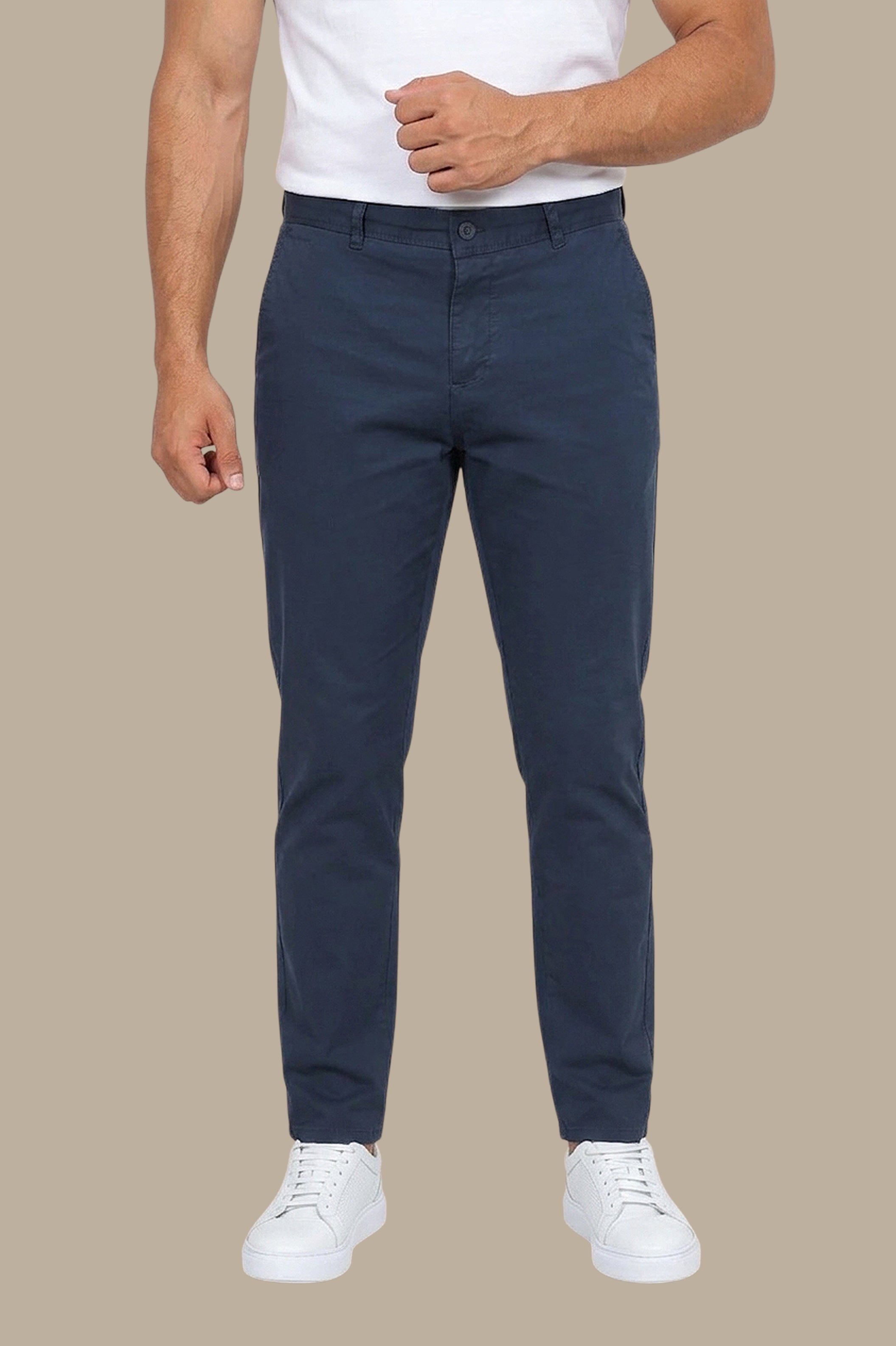 Blue Plain Chinos