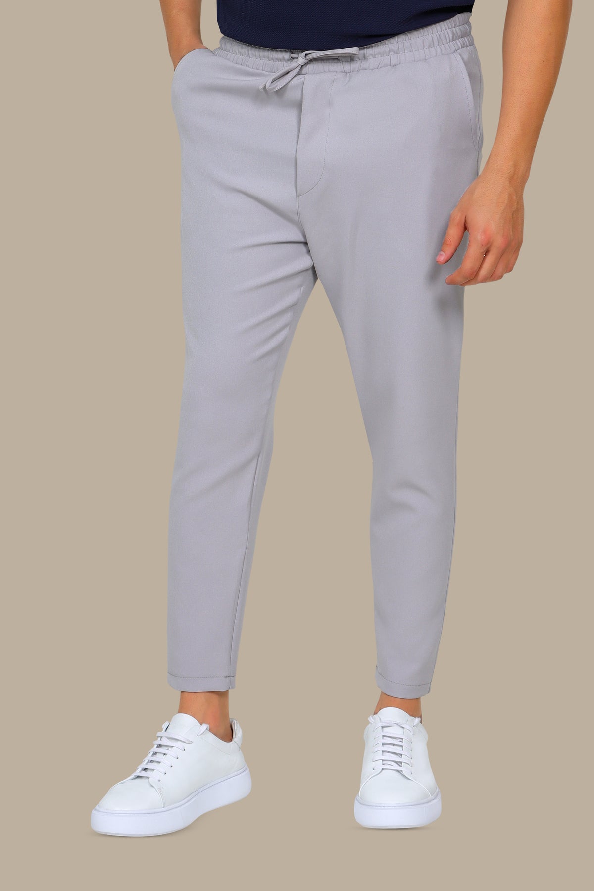 Fashion Trouser Elastic Waist Boyfriend Fit