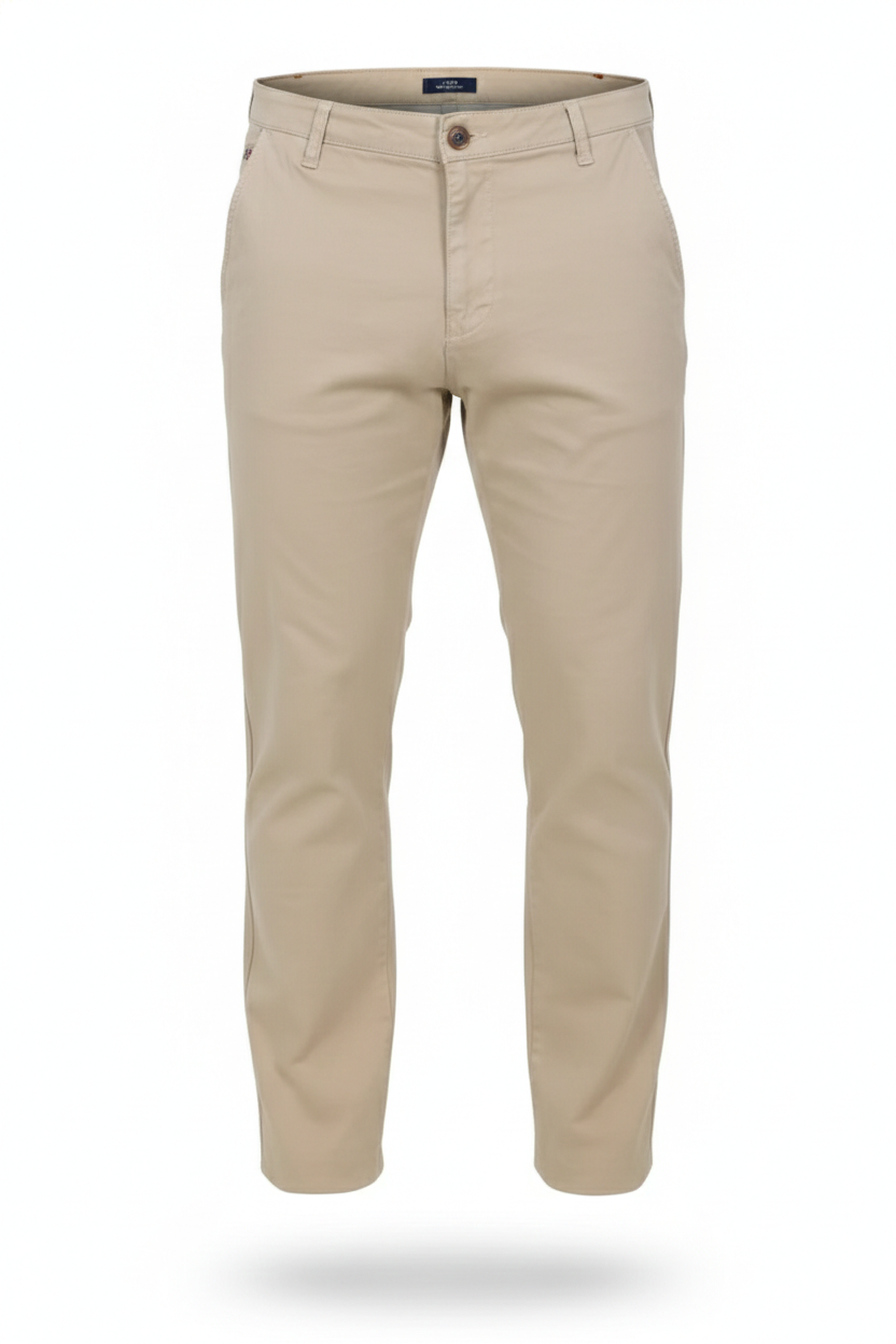 Light Beige Regular-Fit Chino (Big Size)