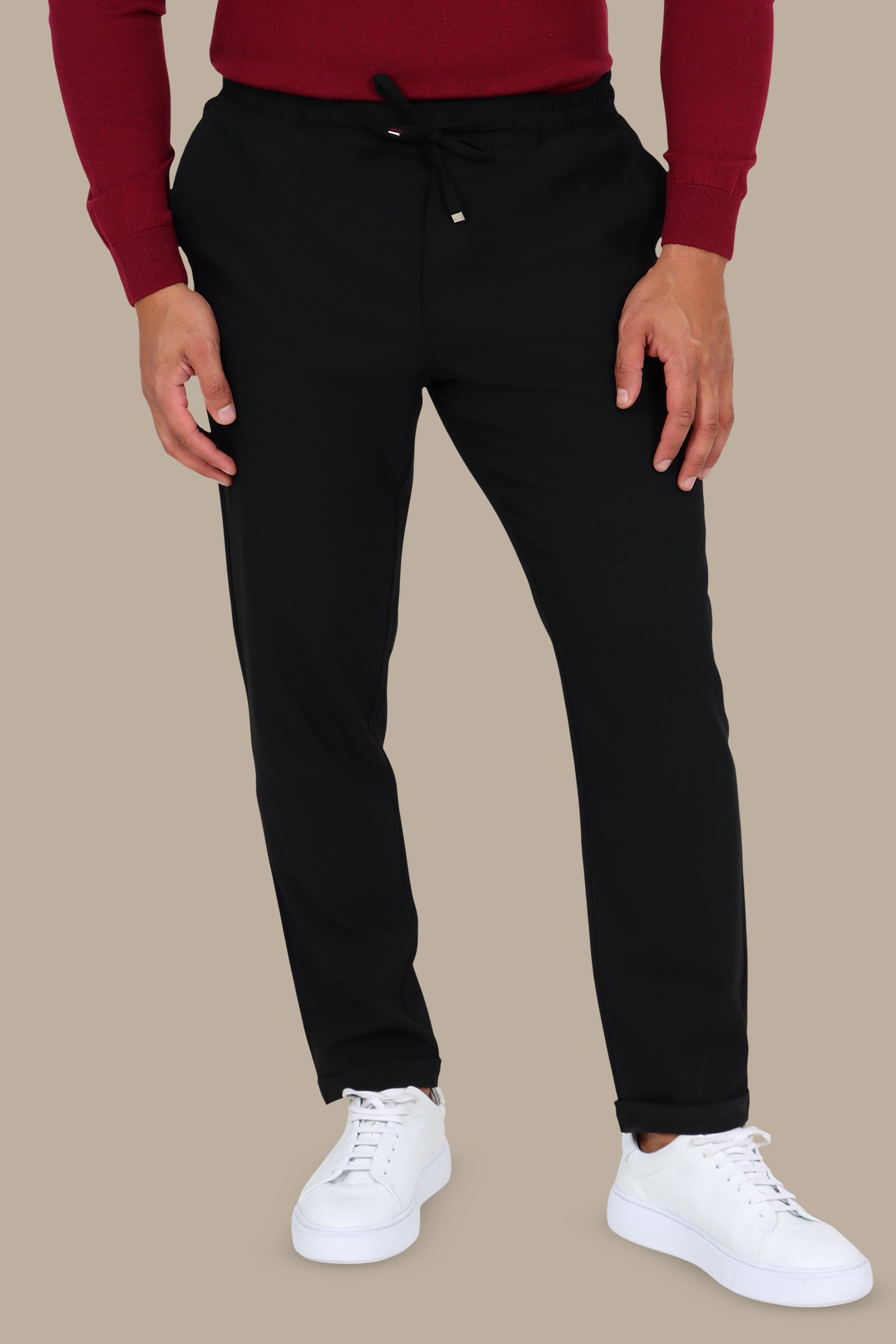 Black Refined Slim Jogger