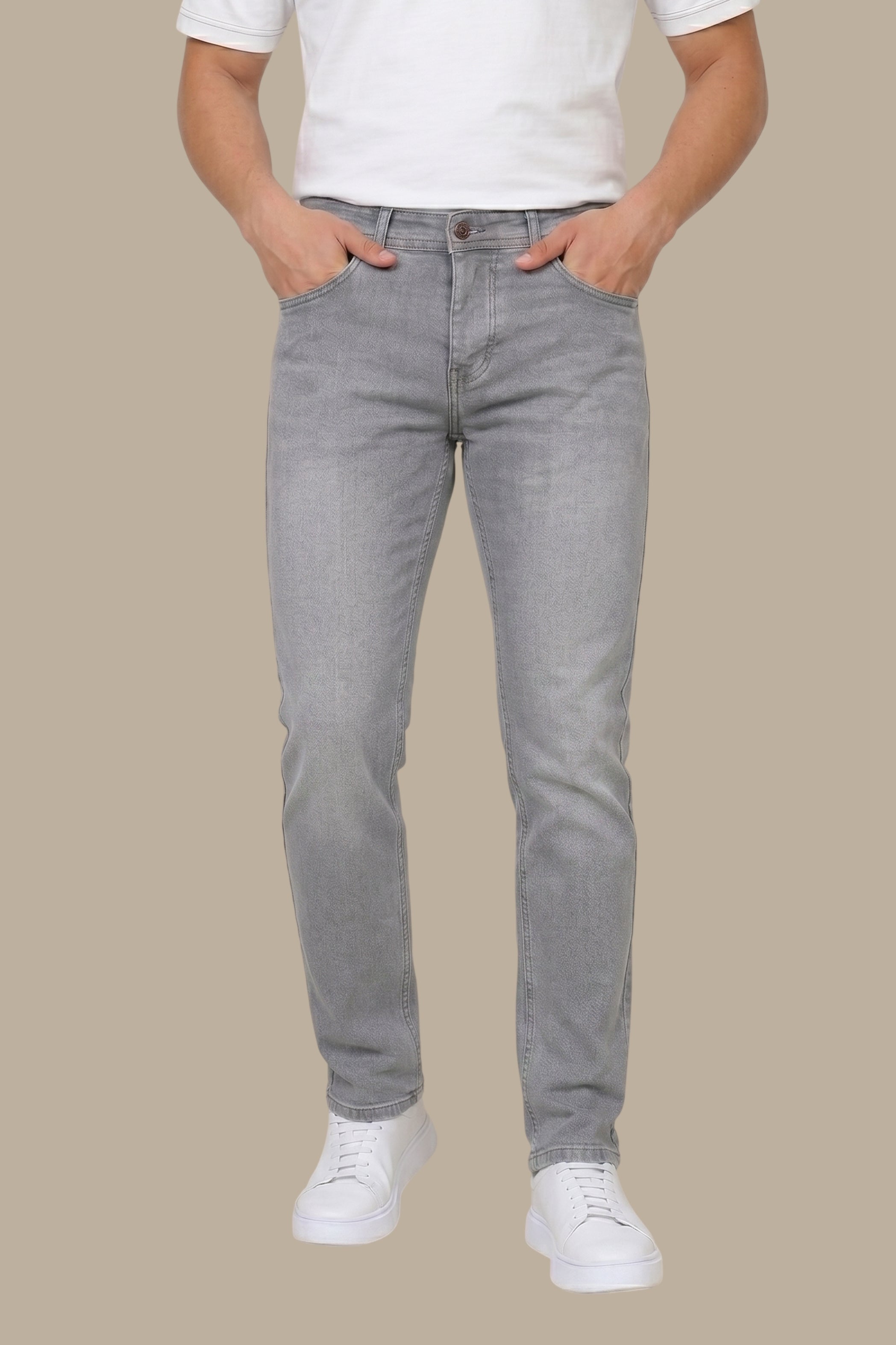 Light Grey Slim Fit Jeans