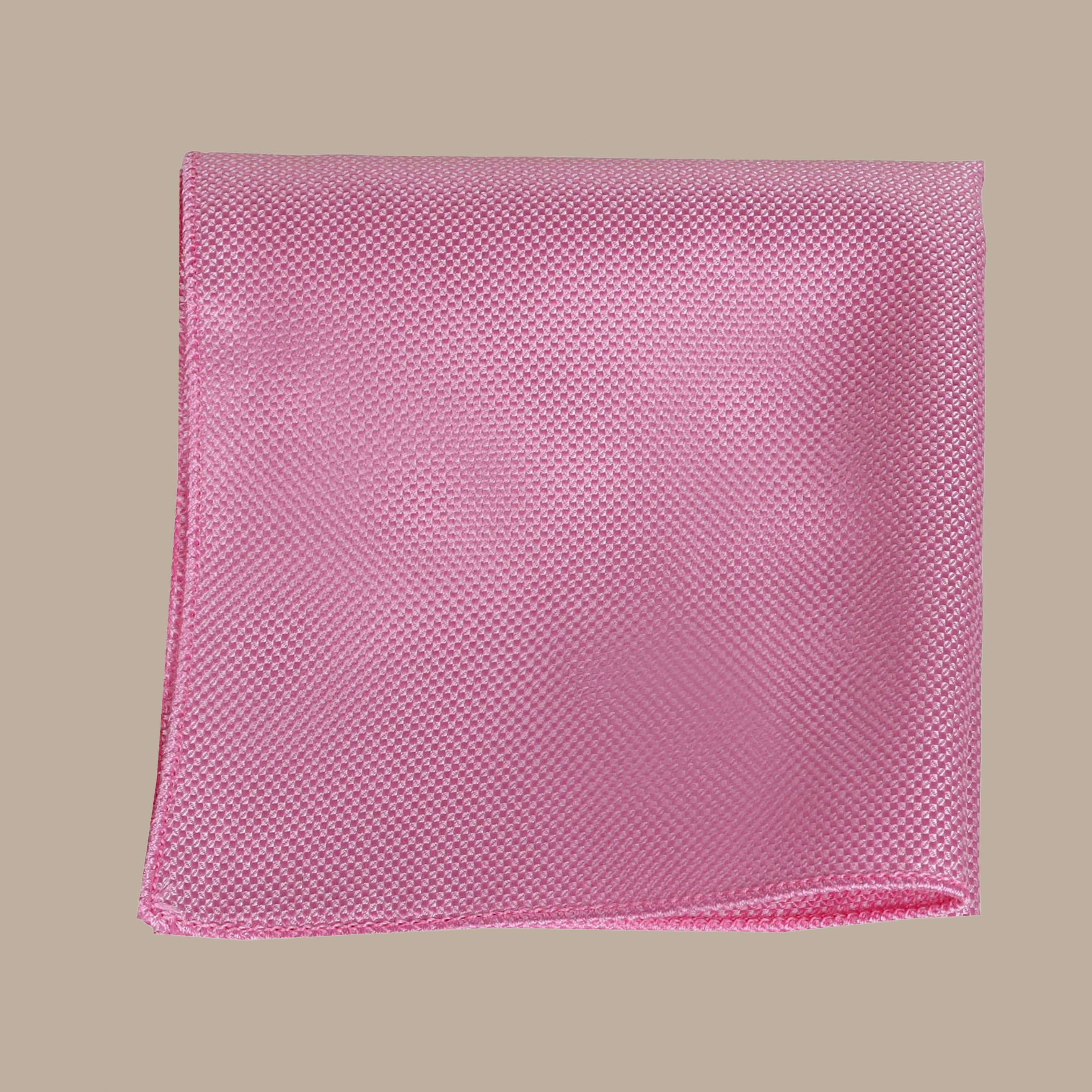 Pink Plain Structure Pocket Square