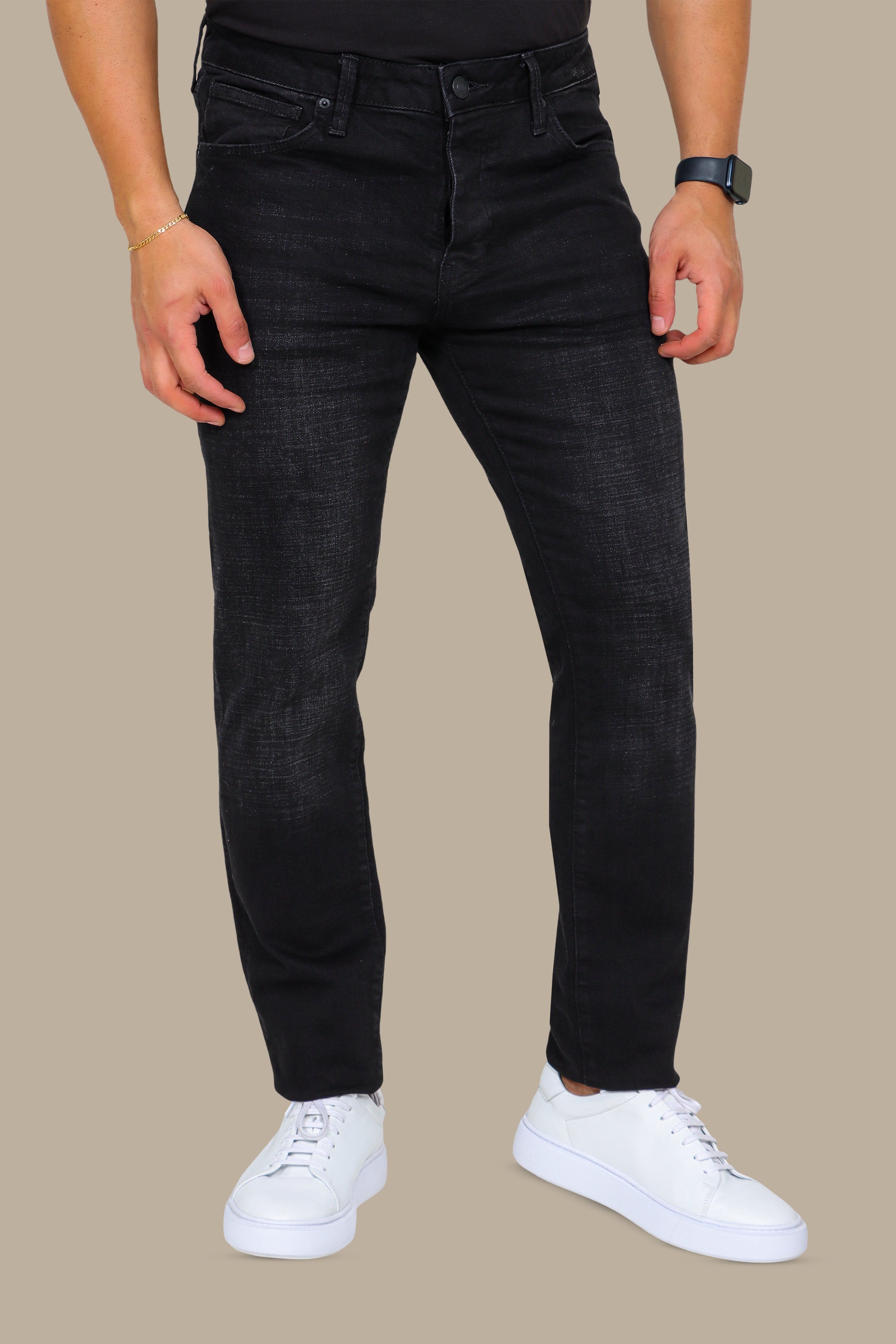Black Tie-Dye Slim Fit Jeans