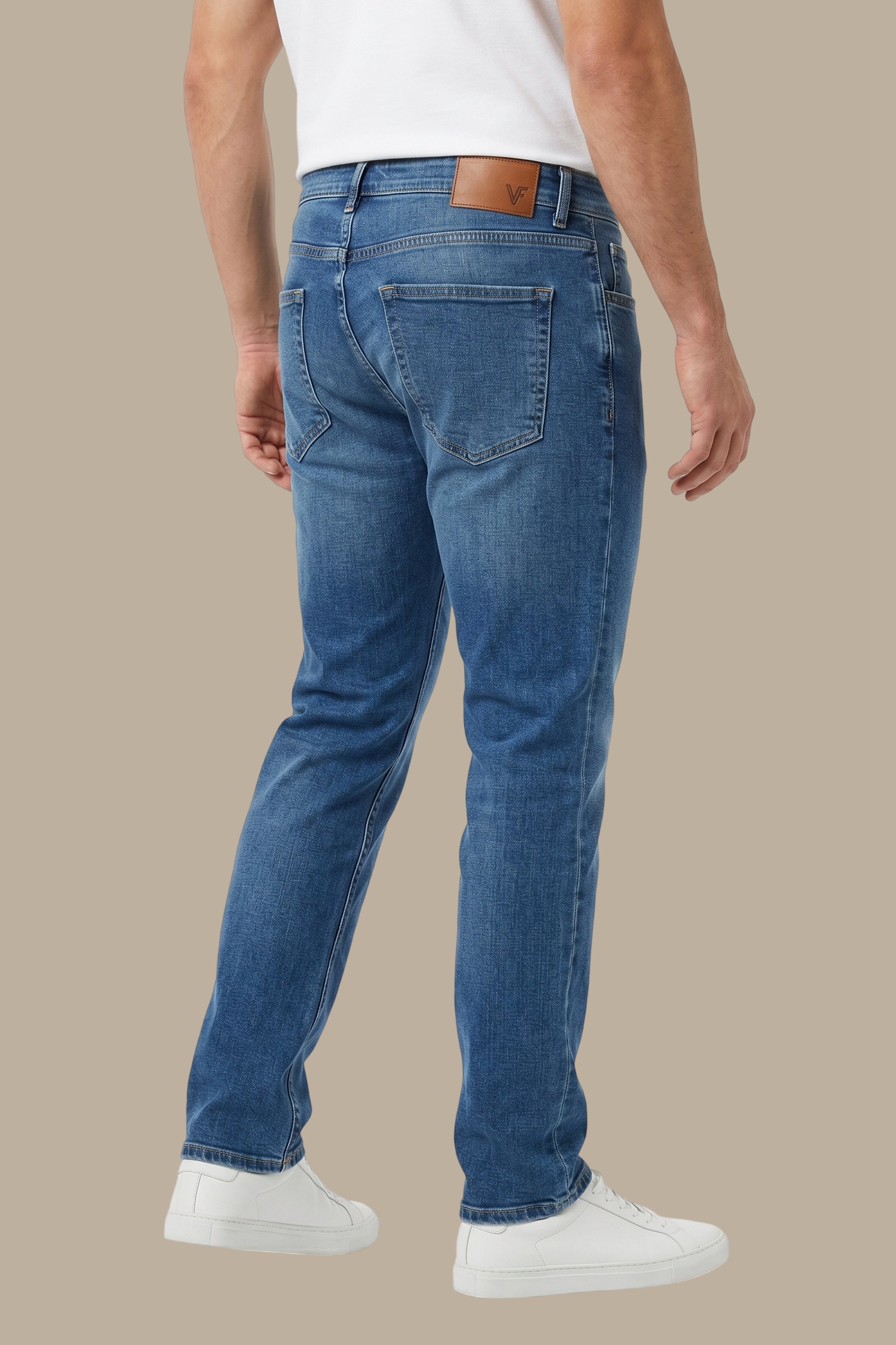 Tie Dye Semi-Regular Jeans – Light Blue