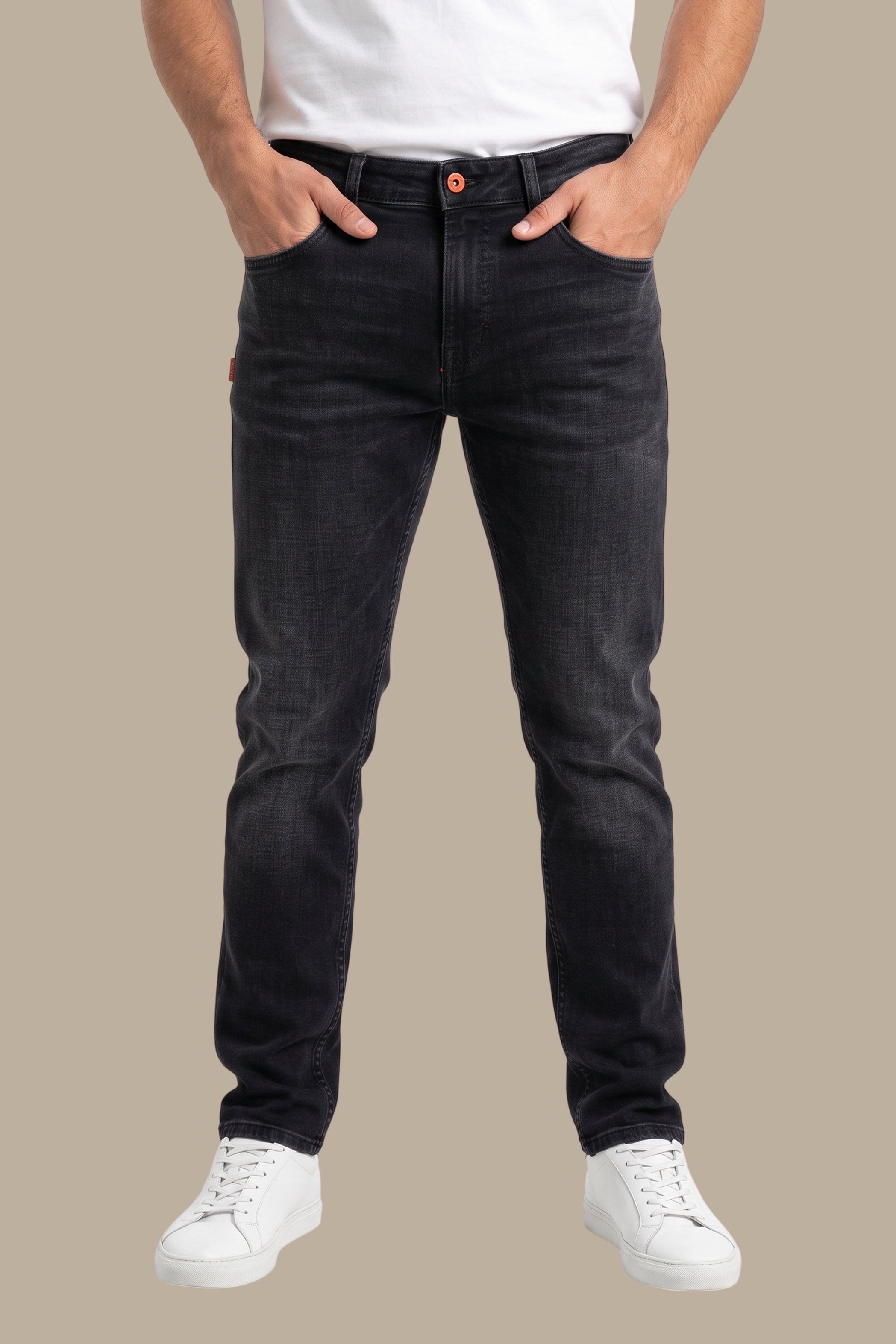 Slim Fit Washed Jeans