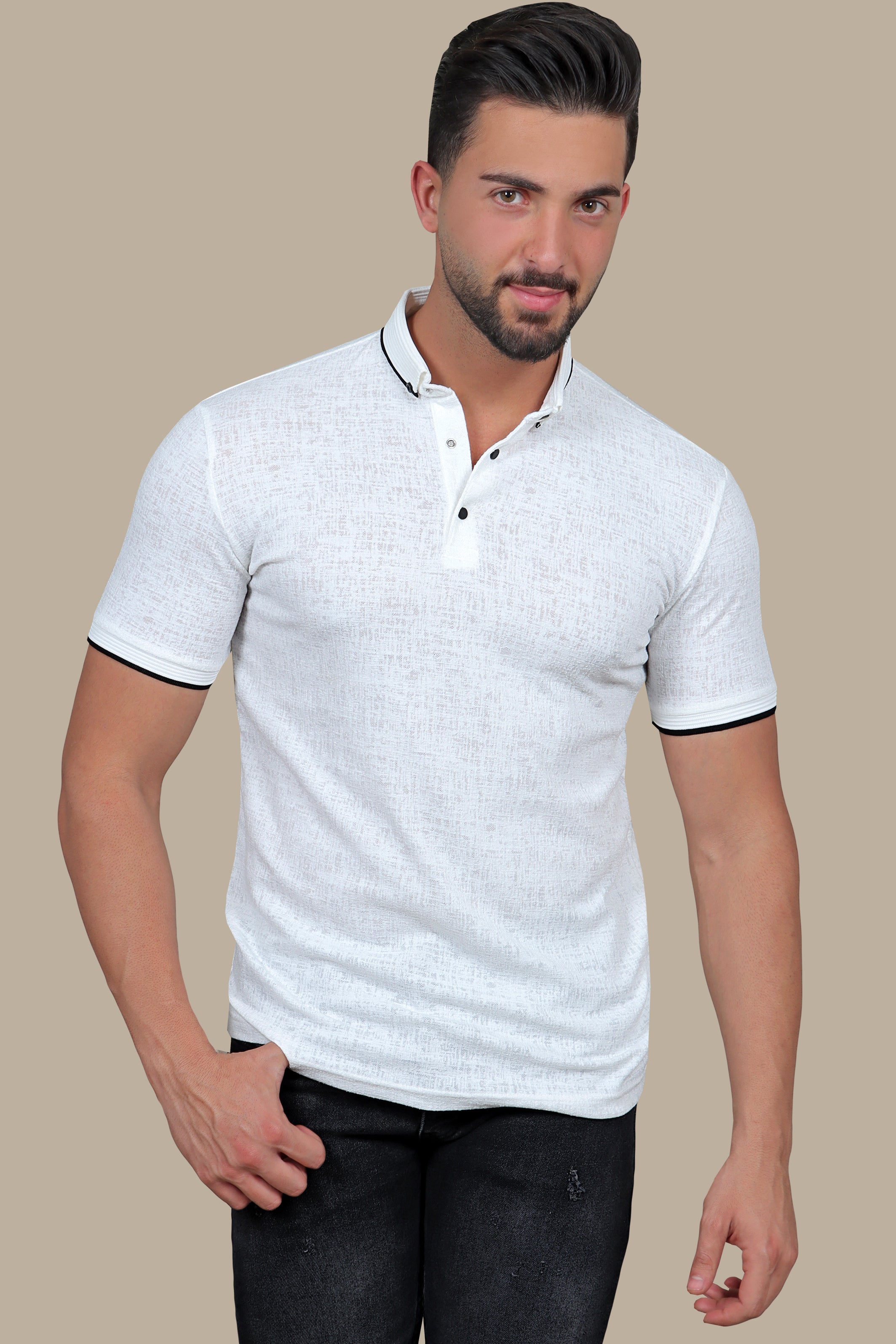 Classic White: Polo S/SL Button Down