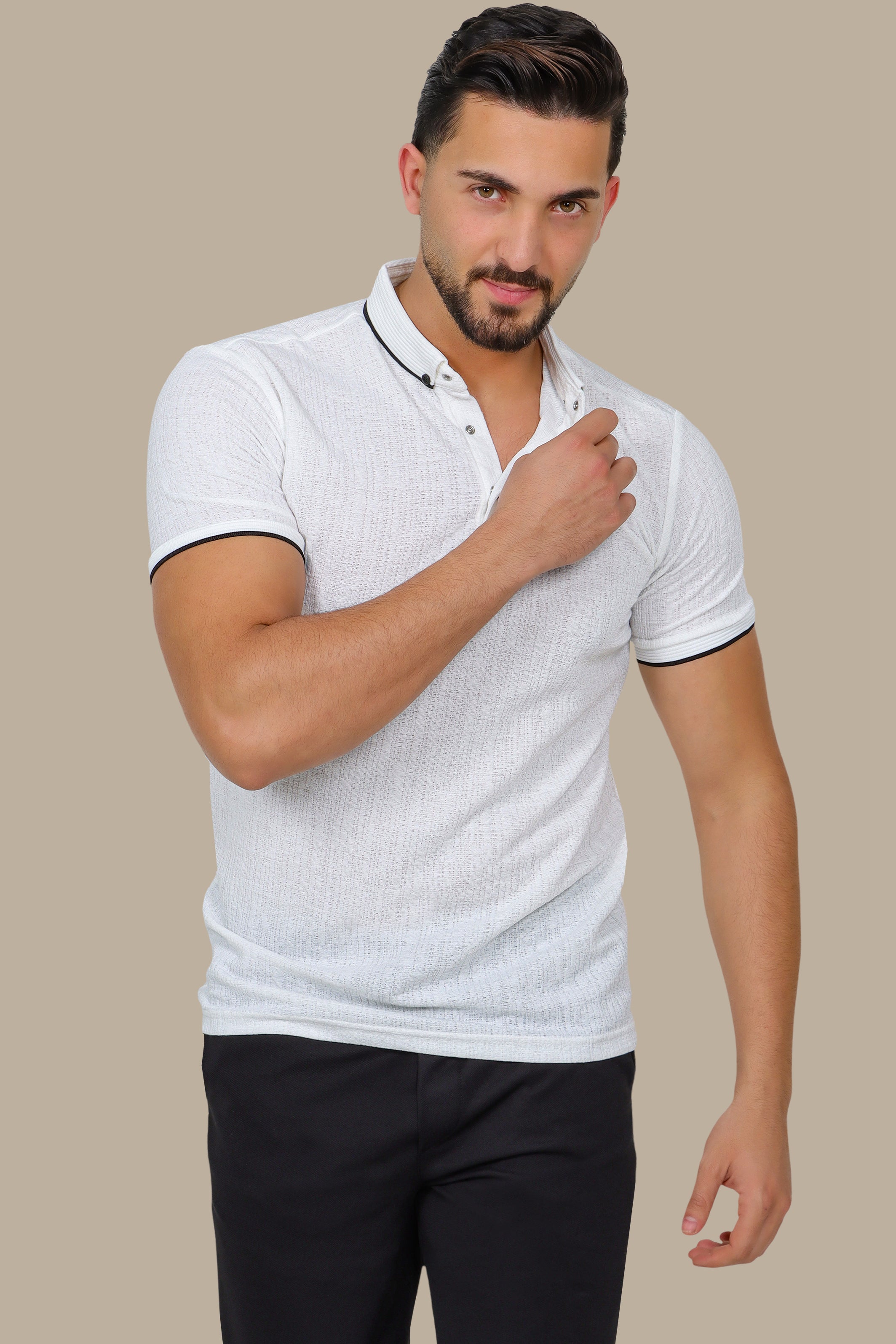 Classic White: Polo S/SL Button Down