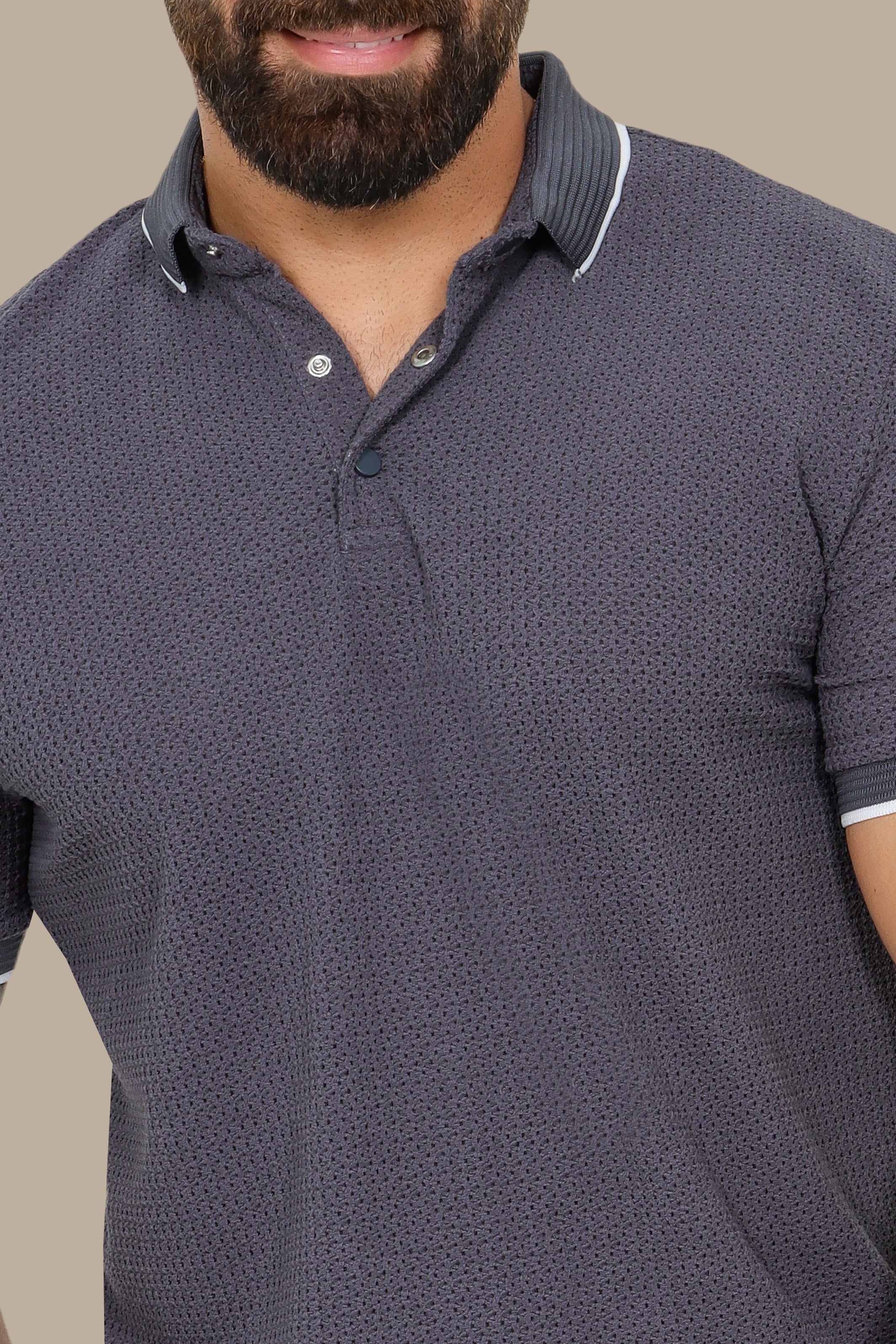 Breathable Grey Polo: Stay Cool in Style!
