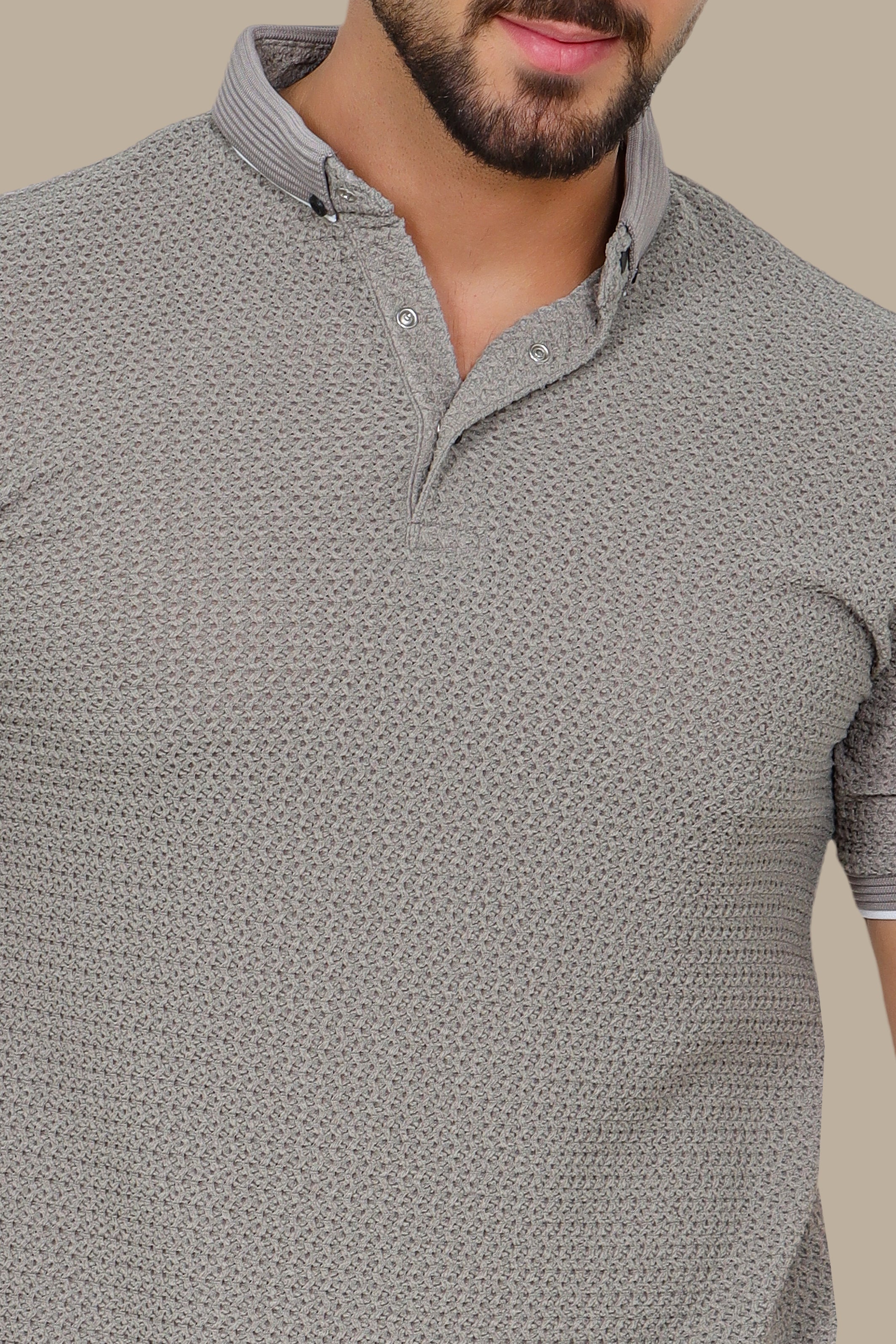 Olive Breathable Fabric Short Sleeve Polo