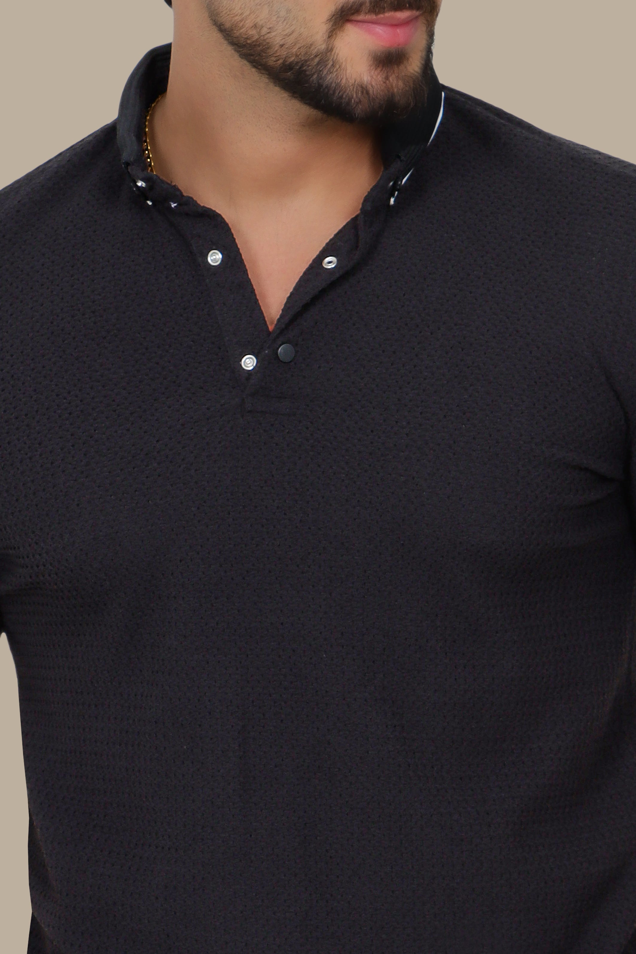 Button-Down Short Sleeve Polo in Breathable Fabric