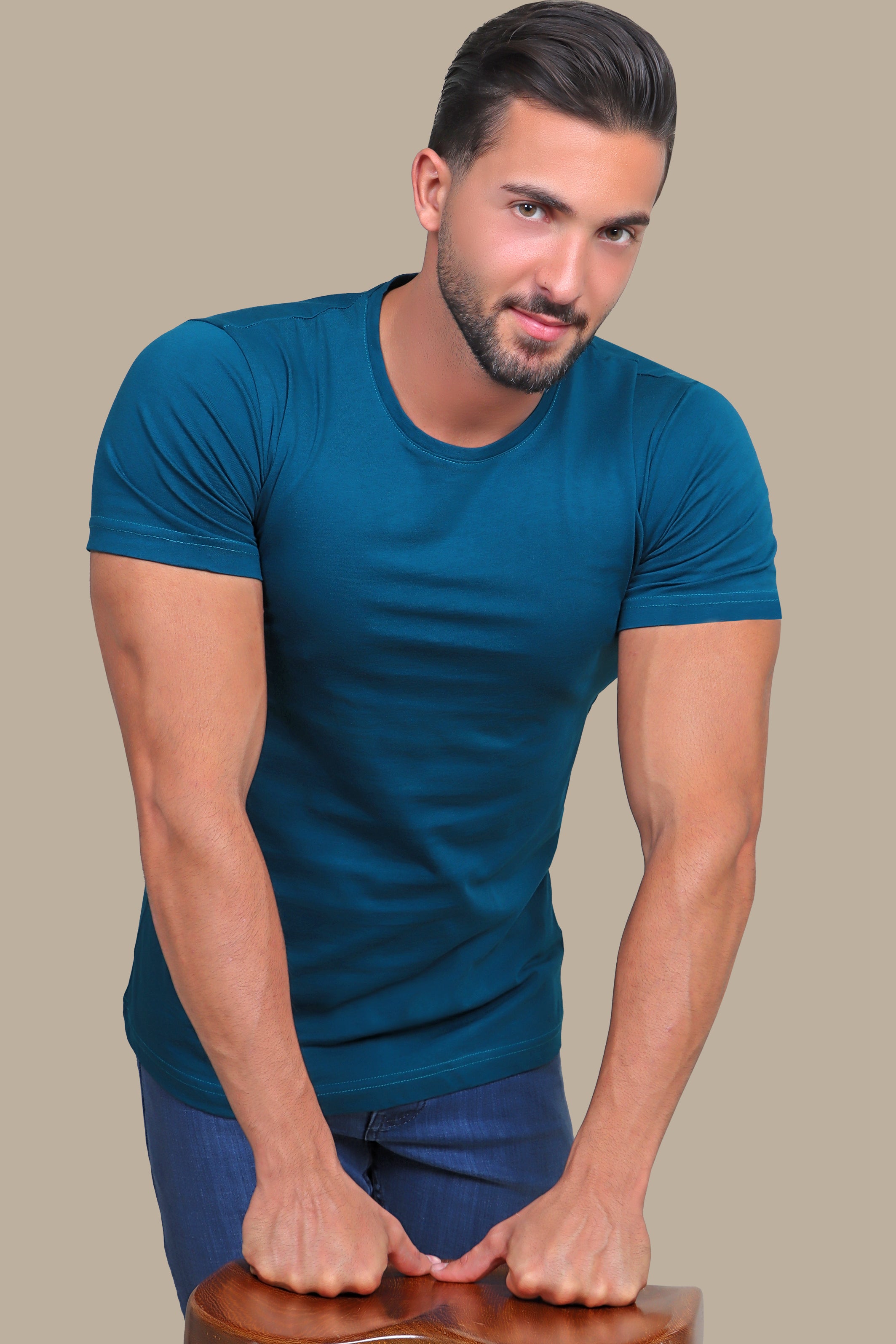 Petrol Basic R-Neck T-Shirt